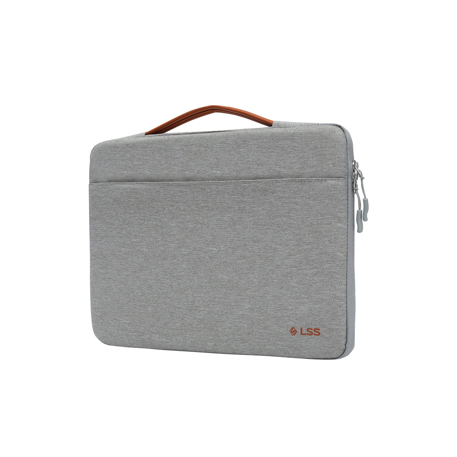 LSS Protective Laptop Sleeve Case with PU Leather Handle for Men/Women - Stylish & Durable Sleeve for 14”-15.6” Laptops, Cool Laptop Sleeve - Grey