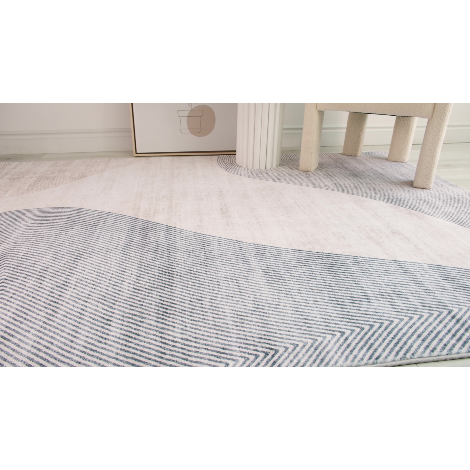 Rug Branch Evara Contemporary Abstract Beige/Brown Area Rug