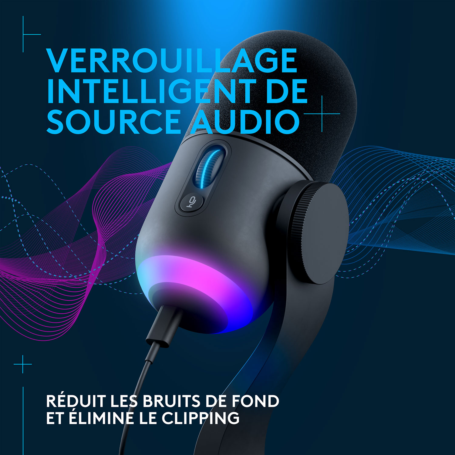 Ensemble avec micro dynamique de jeu supercardidoïde LIGHTSYNC RVB Yeticaster GX et bras de tige pour microphone de Logitech G - Exclusivité de Best