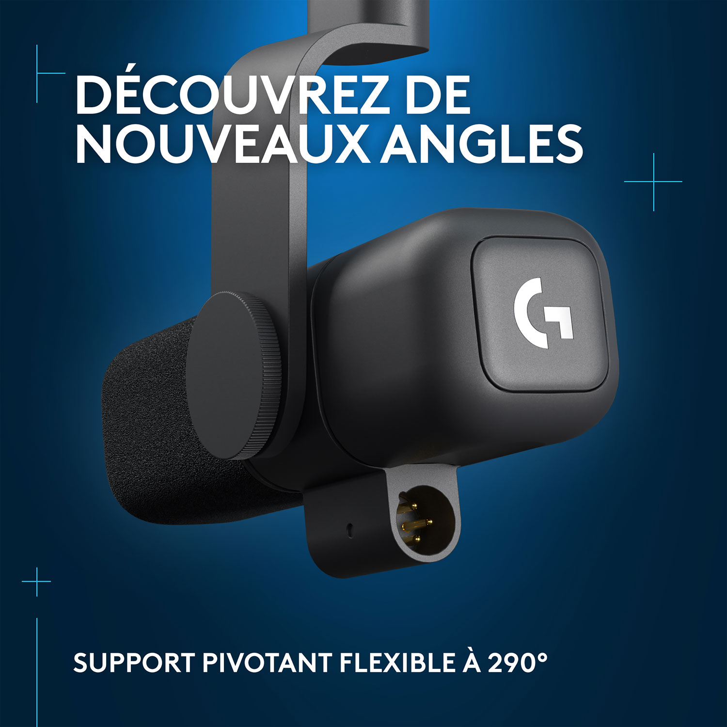 Logitech G Yeti Studio Active Dynamic XLR Broadcast Gaming Microphone w/ ClearAmp Active Preamp - Black