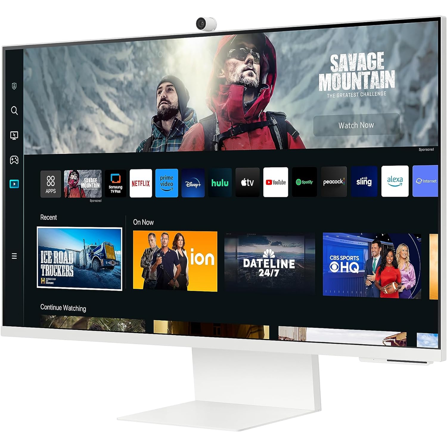 SAMSUNG 32-Inch 4K UHD 60Hz 4ms High Resolution Smart White Computer Monitor with Smart TV Apps, Mobile connectivity, Slimfit Camera Included, Alexa Built-in - (LS32CM801UNXZA)