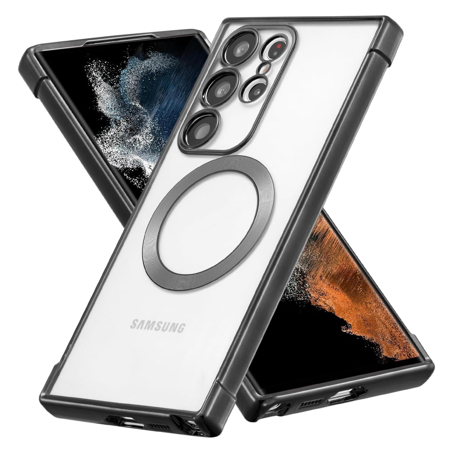 Magnetic Case Designed for Samsung Galaxy S23 Ultra - Compatible with MagSafe Charging & Accessories - Black