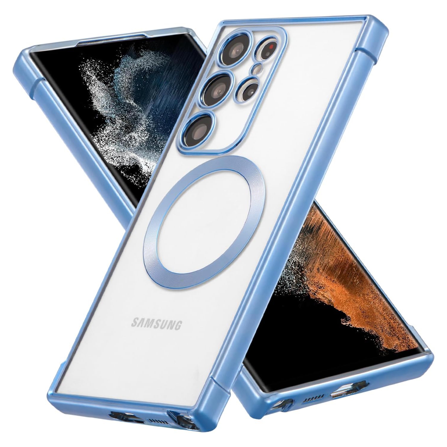 Magnetic Case Designed for Samsung Galaxy S23 Ultra - Compatible with MagSafe Charging & Accessories - Blue