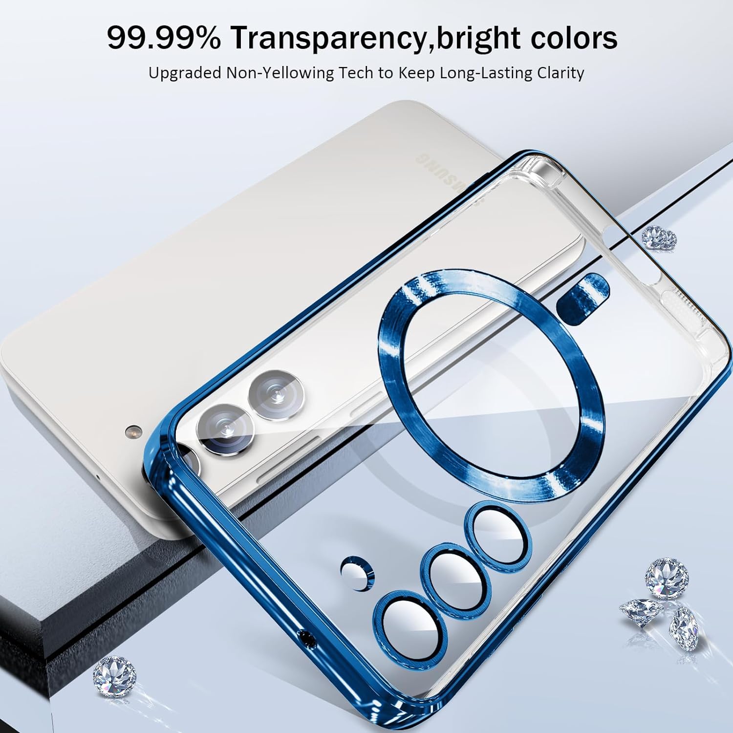 Magnetic Case Designed for Samsung Galaxy S23 Ultra - Compatible with MagSafe Charging & Accessories - Blue