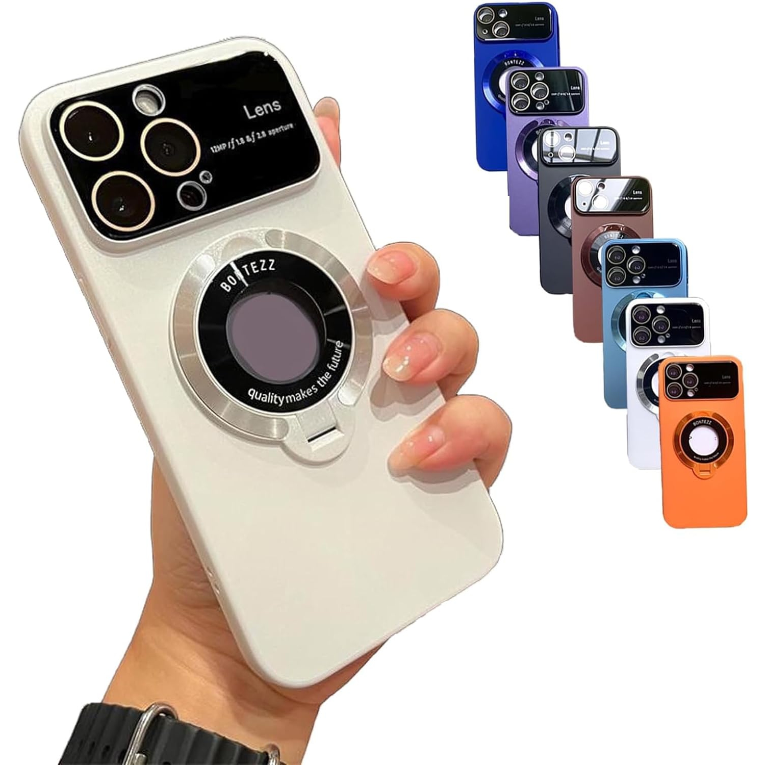 Étui de téléphone SuperShield pour iPhone 15 plus Coridbrief Grand étui de téléphone fenêtre étiquette de fuite Support magnétique, Bontezz pour étui