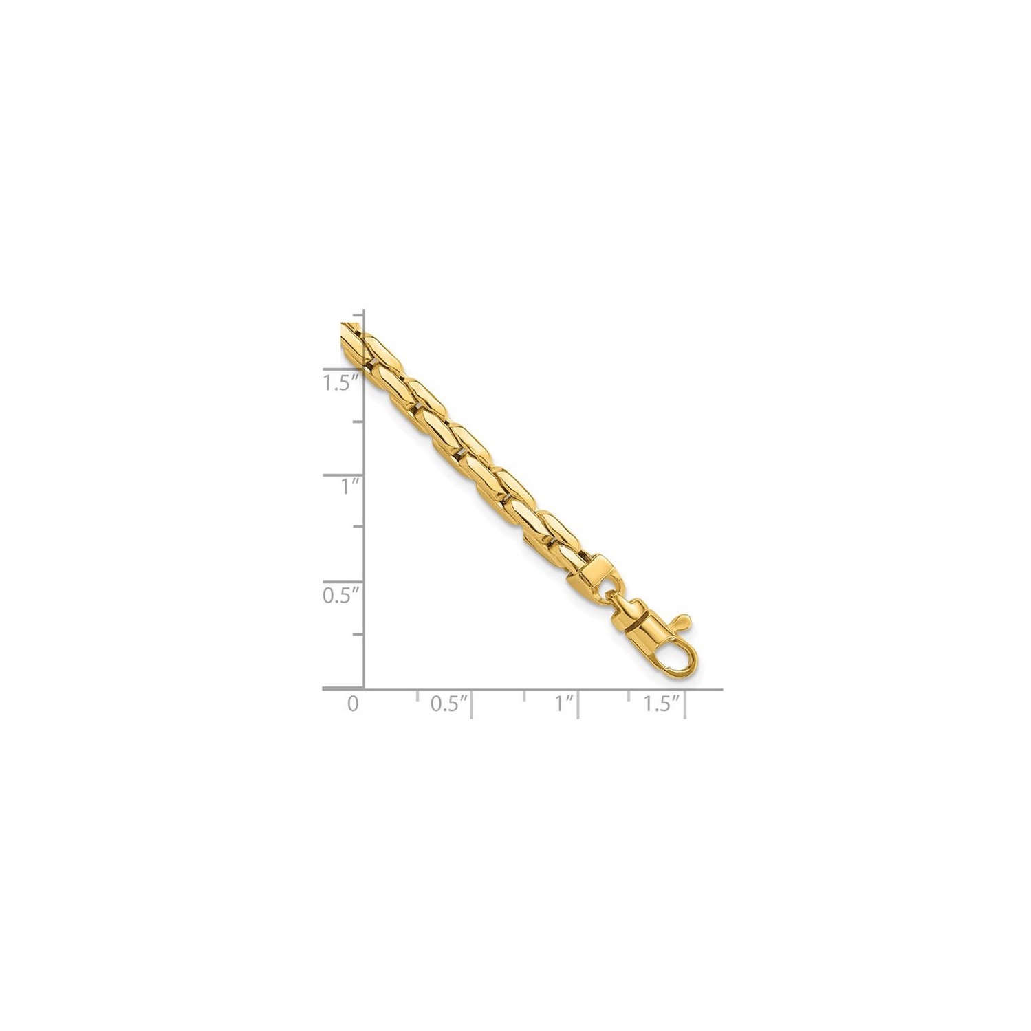Bracelet homme à maille fantaisie, or jaune 14K K