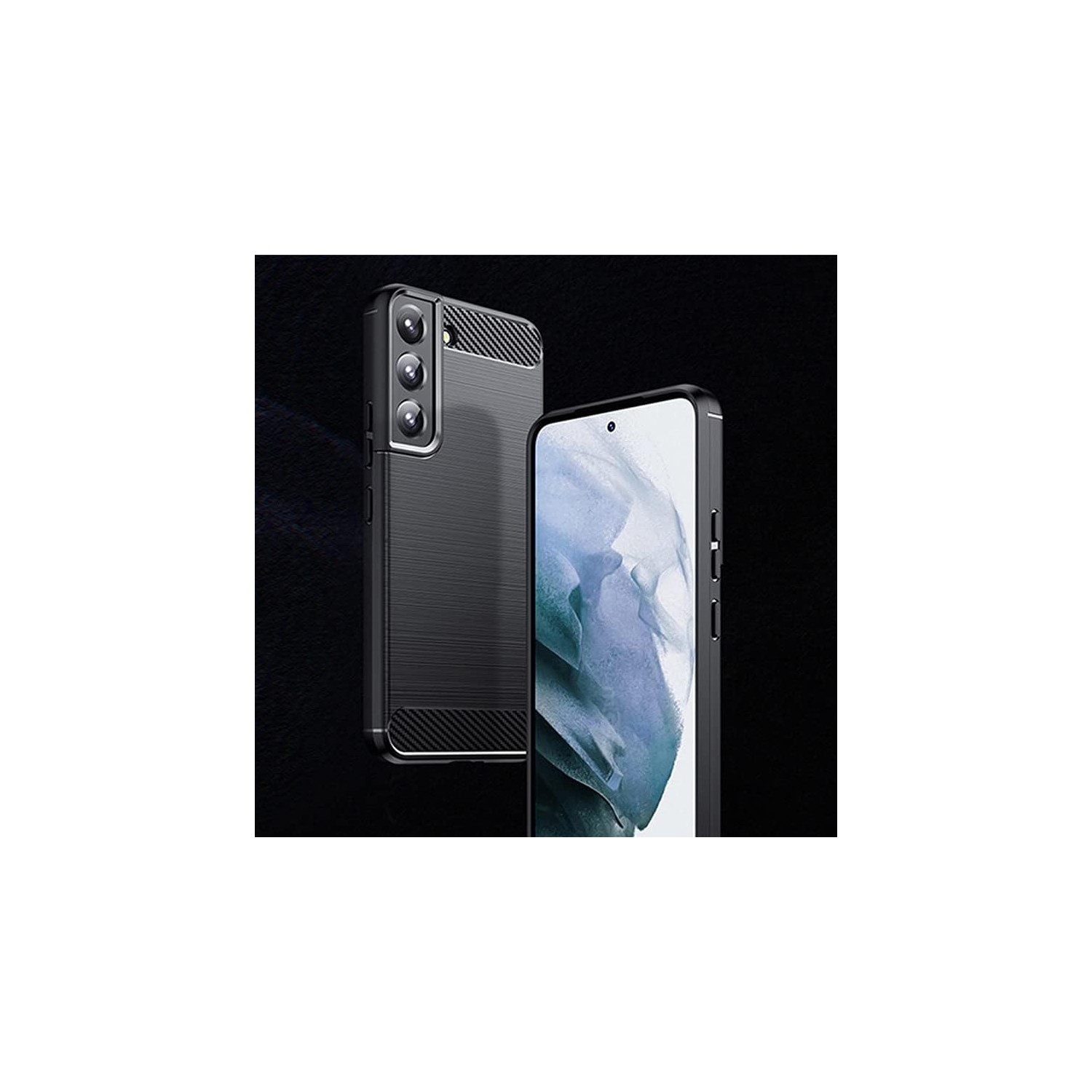 SuperShield Case for Samsung Galaxy S23, Soft Slim Brushed TPU Carbon Fiber Design Protective Cover, Thin Durable Phone Case, Shockproof Protection,