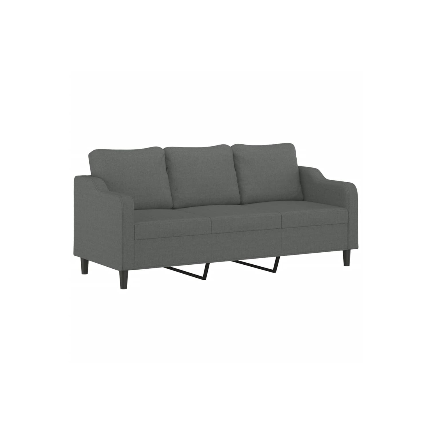 vidaXL 3-Seater Sofa Dark Grey 180 cm Fabric