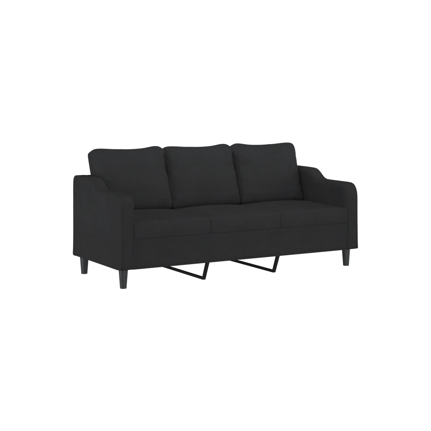 vidaXL 3-Seater Sofa Black 180 cm Fabric