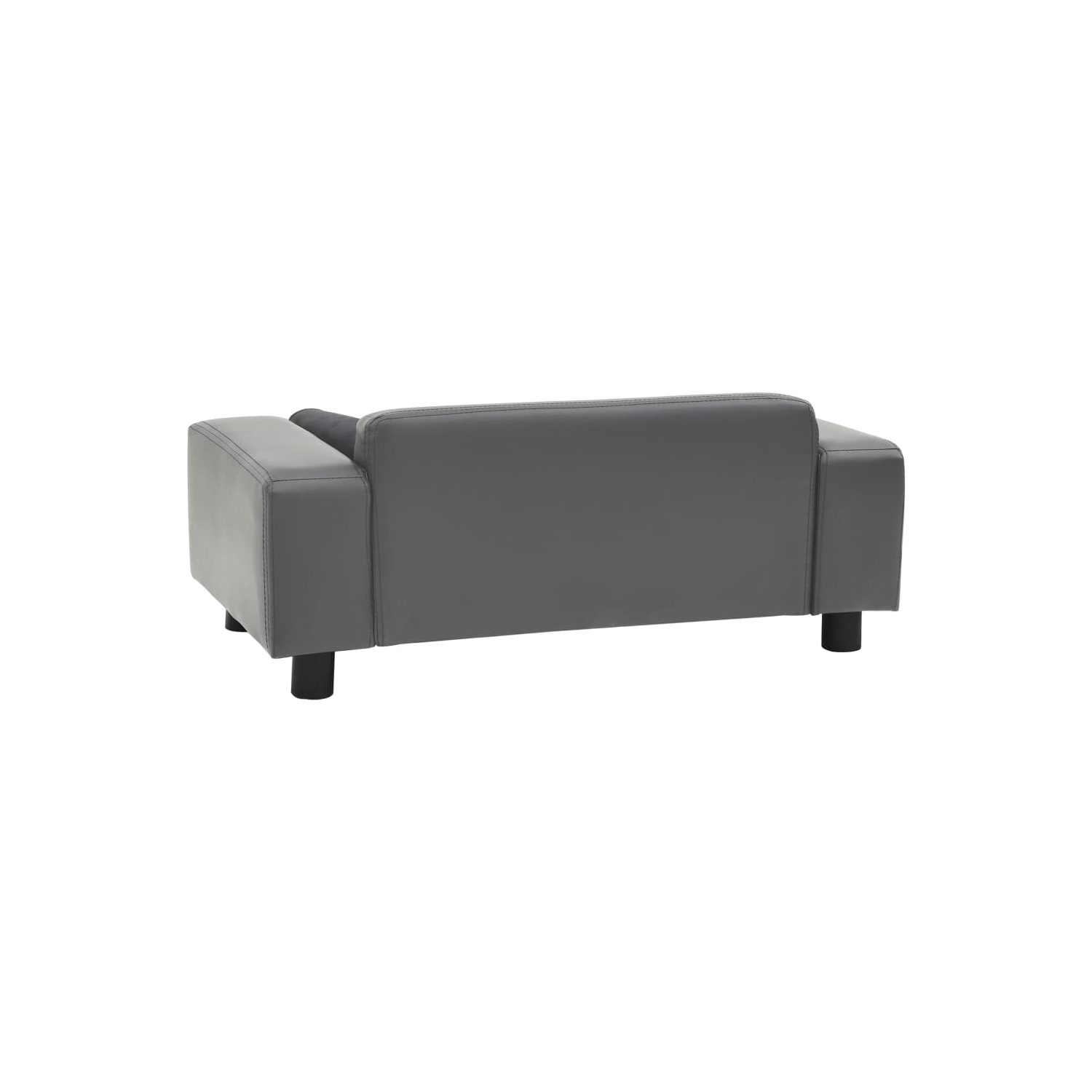 Sofa pour chiens en similicuir gris 31,9 x x16,9 x x12,2 po de vidaXL