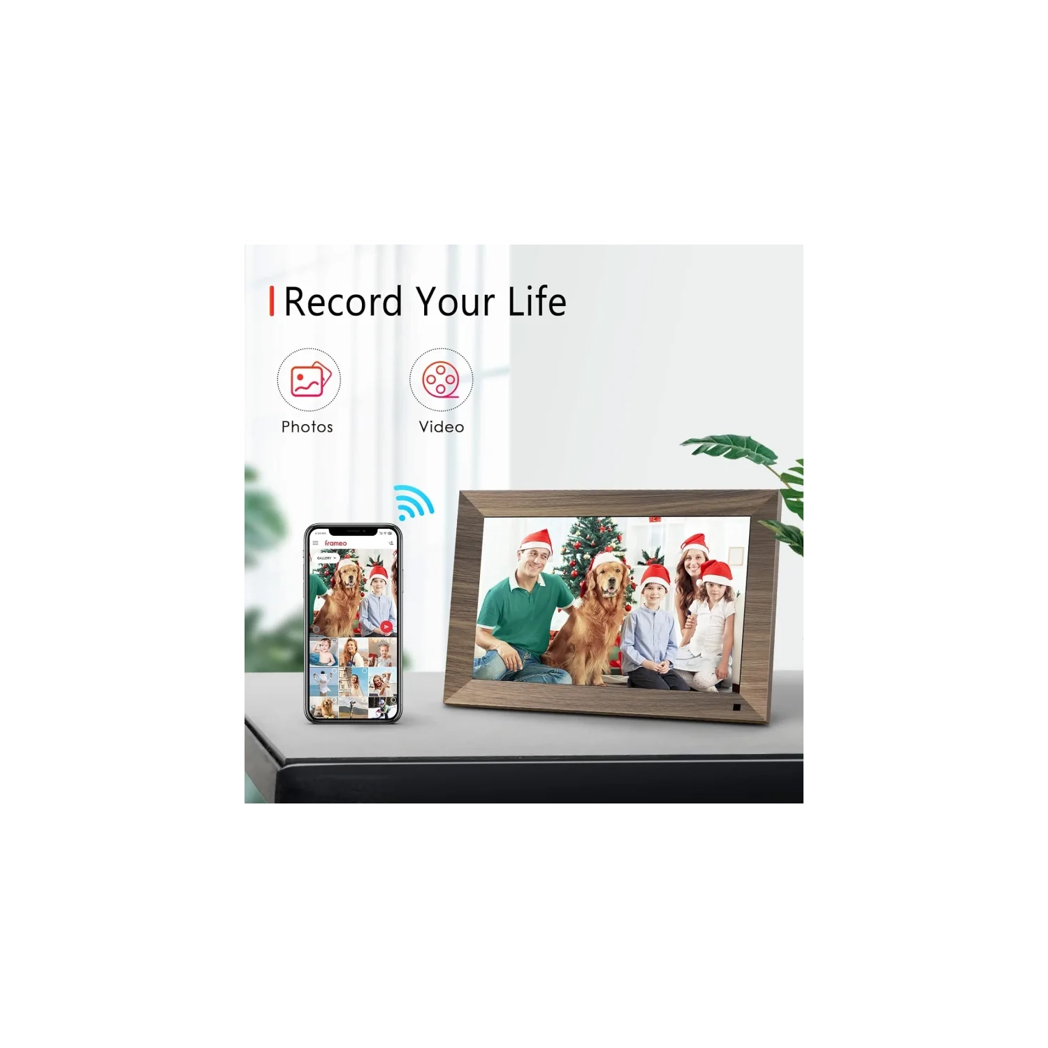 10.1 WiFi Digital Photo Frame | IPS Touch Screen, Smart Cloud Frame with 16GB Storage