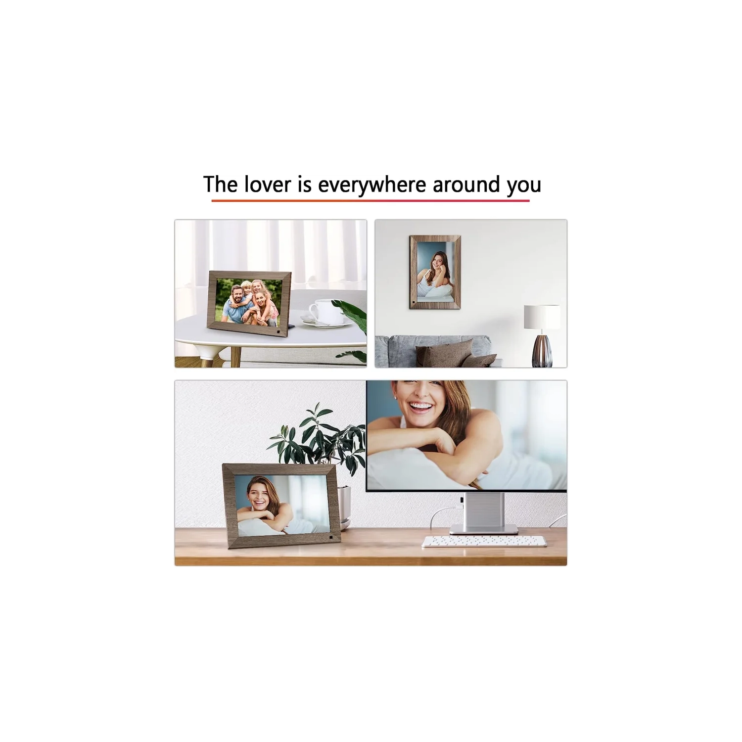 10.1 WiFi Digital Photo Frame | IPS Touch Screen, Smart Cloud Frame with 16GB Storage