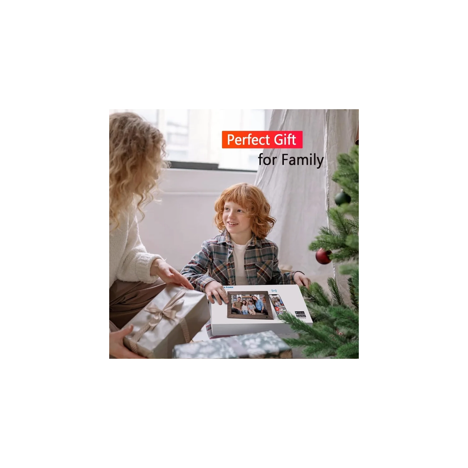 10.1 WiFi Digital Photo Frame | IPS Touch Screen, Smart Cloud Frame with 16GB Storage