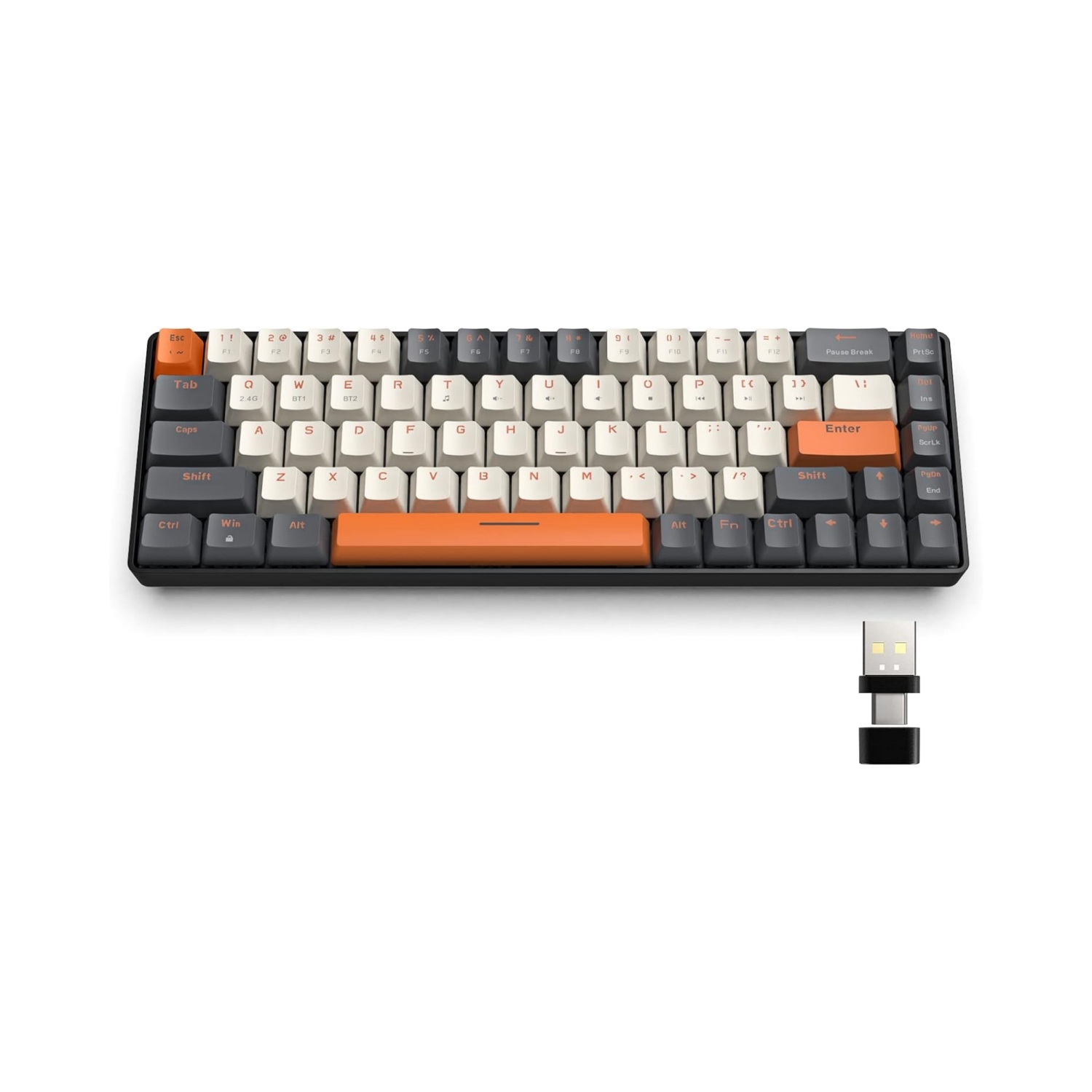 60% Wireless Mechanical Keyboard, Bluetooth 5.0/2.4GHz with