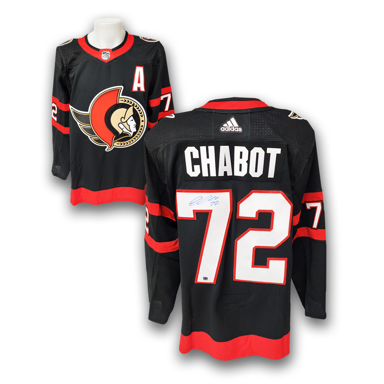 Thomas Chabot Ottawa Senators Autographed Home Adidas Jersey