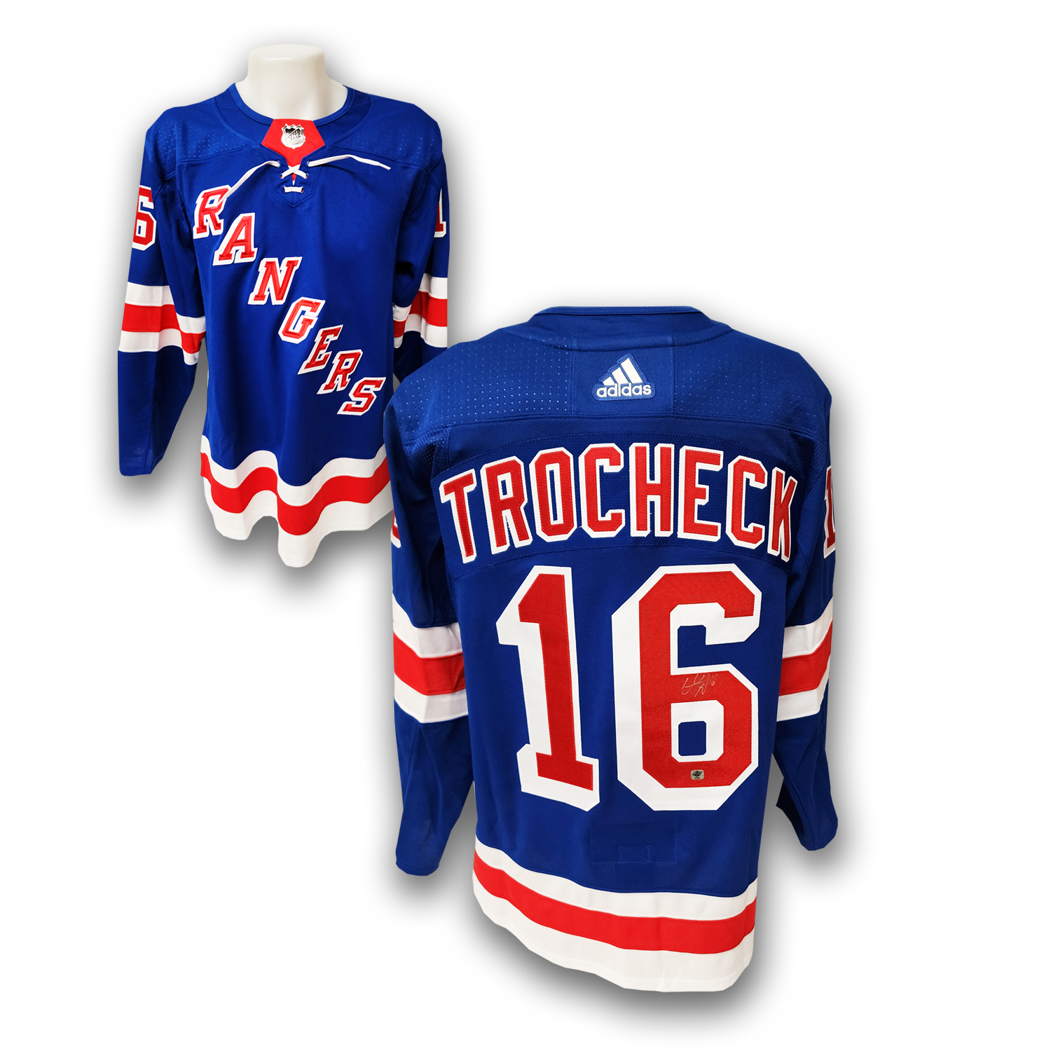 Vincent Trocheck New York Rangers Autographed Adidas Jersey