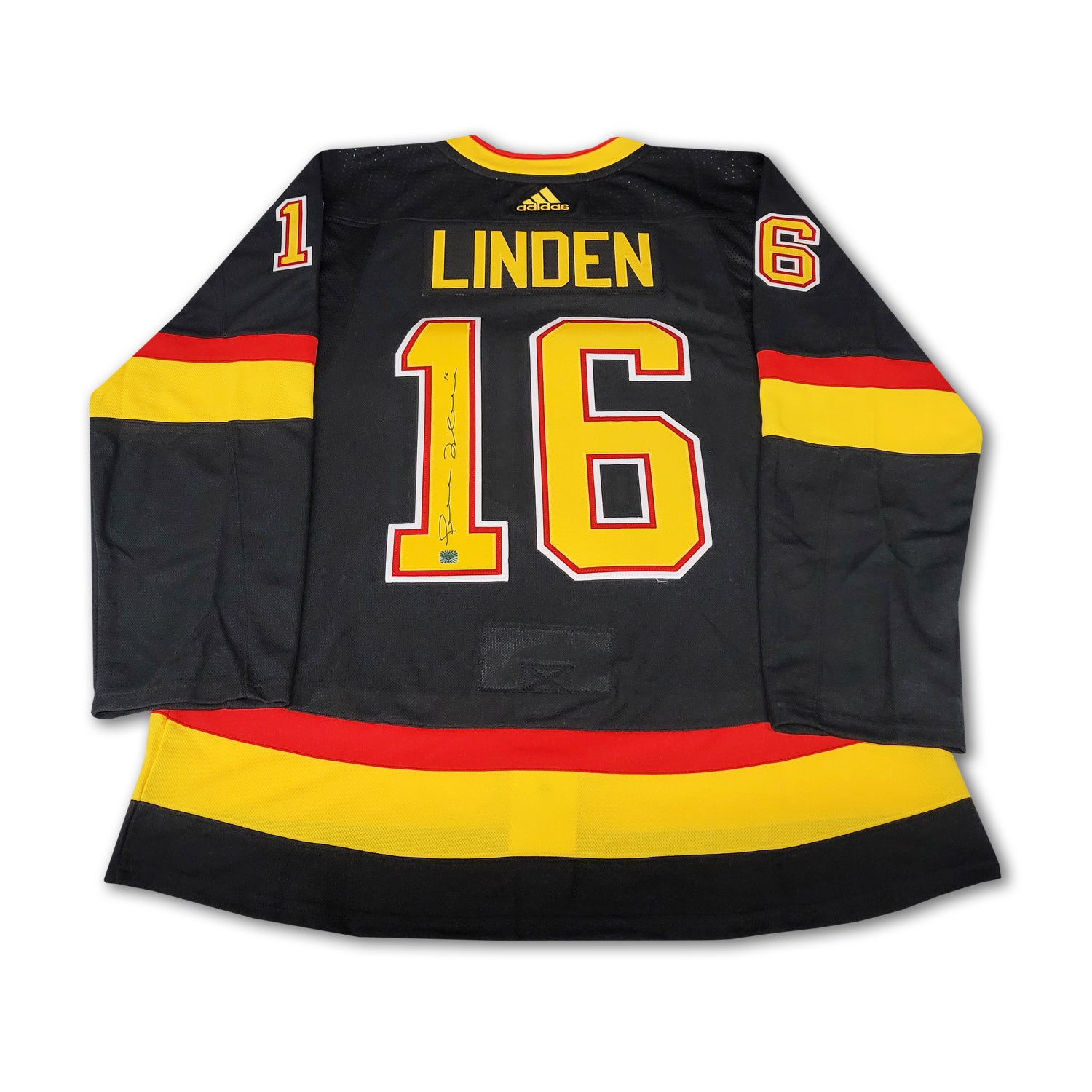 Trevor Linden Vancouver Canucks Black Flying Skate Adidas Jersey