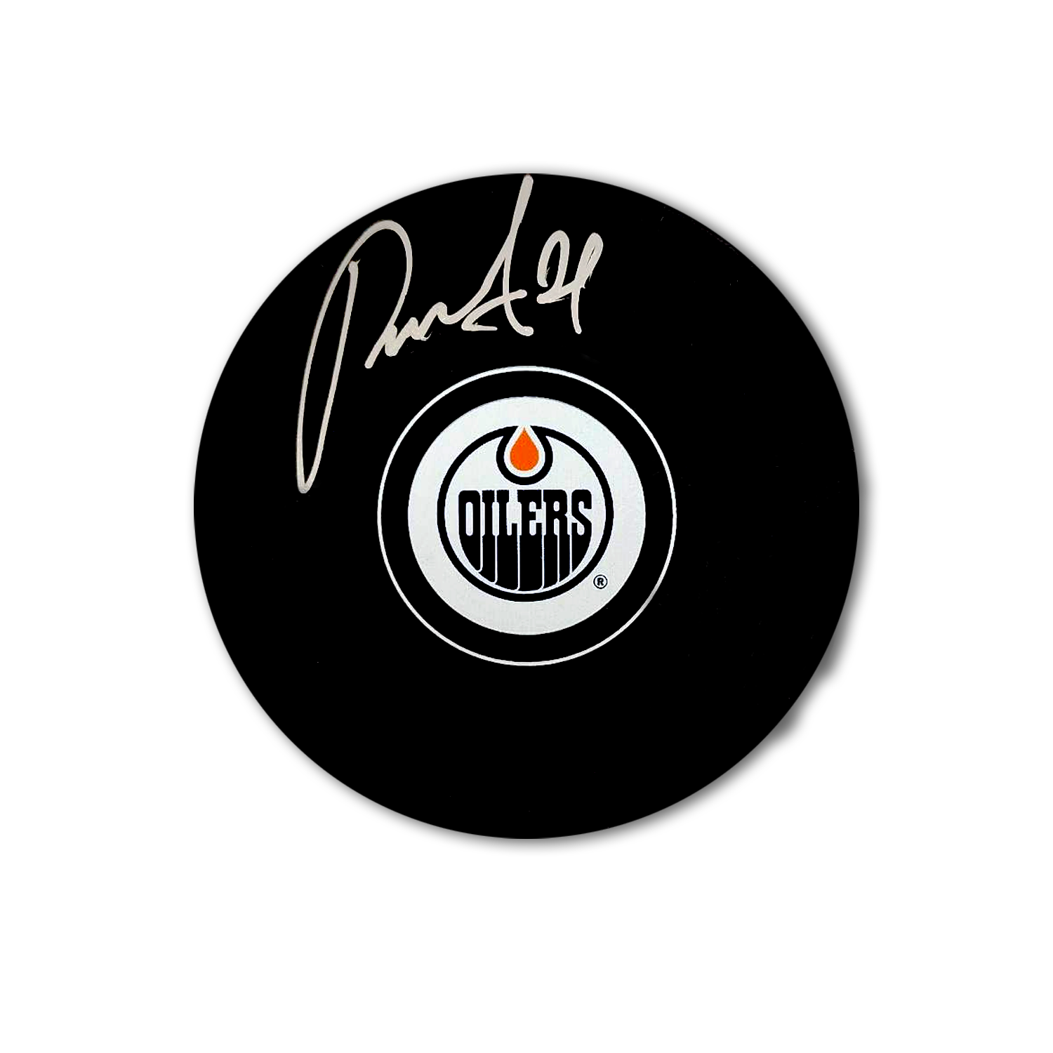 Klim Kostin Edmonton Oilers Autographed Hockey Puck