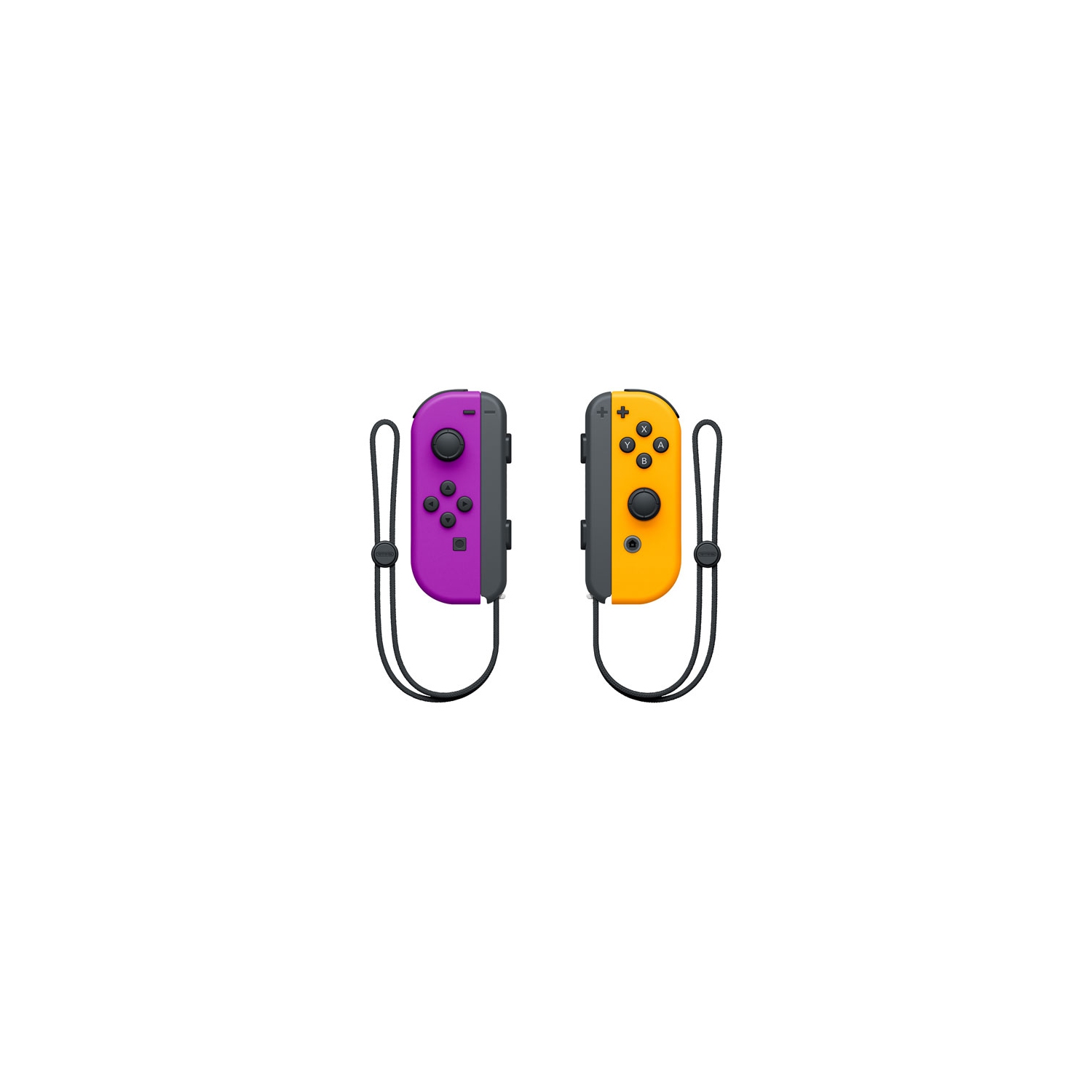 Refurbished (Good) Nintendo Switch Original Left and Right Joy-Con Controllers - Neon Purple/Neon Orange