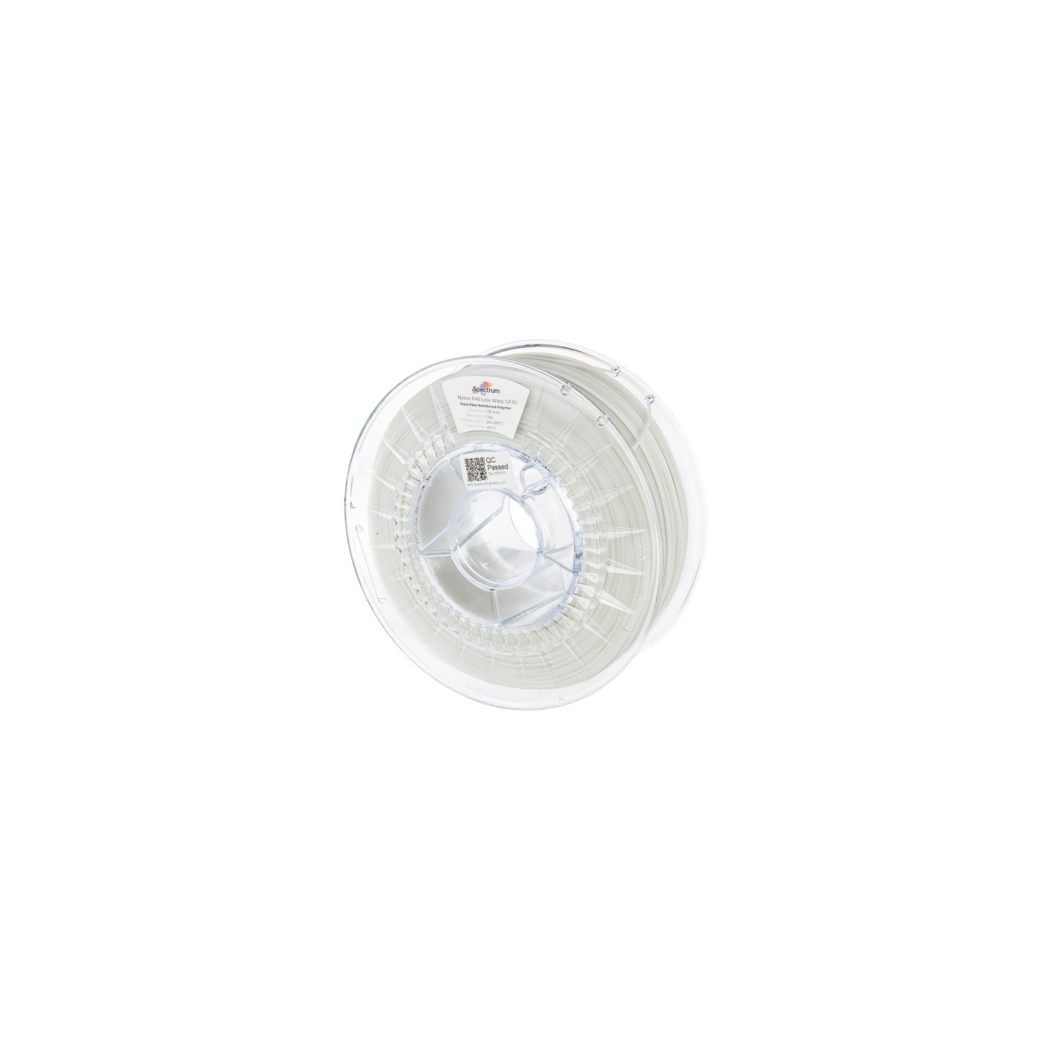 Natural - 1.75mm Spectrum Nylon PA6 Low Warp GF30 Filament - 1 kg