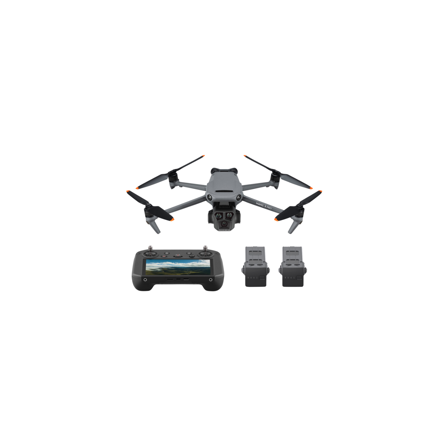 Open Box - DJI Mavic 3 Pro Fly More Combo Drone and Remote Control with Built-in Screen (DJI RC Pro) - Gray