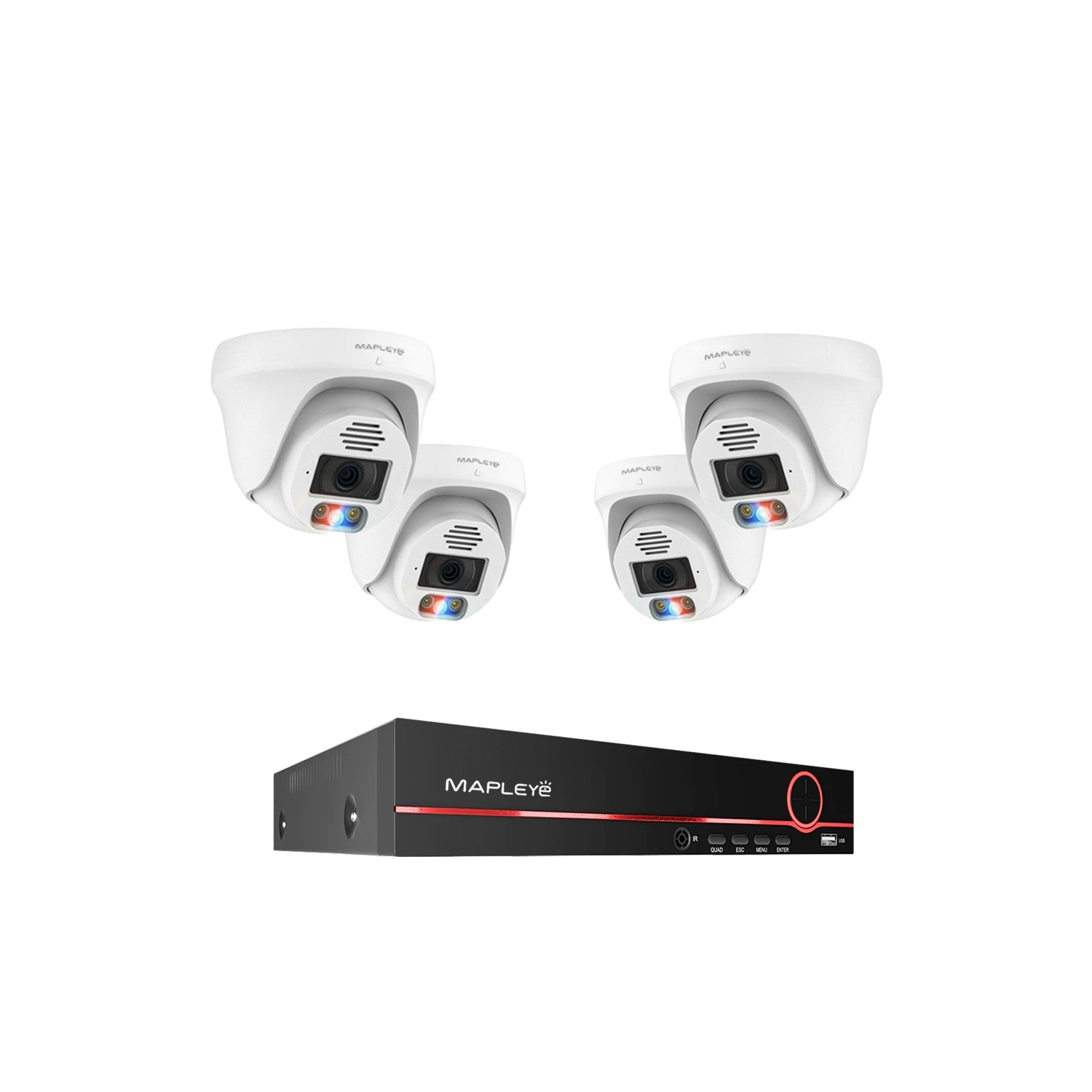 Mapleye 5MP Color Night Vision 4 Security CCTV IP camera Kit