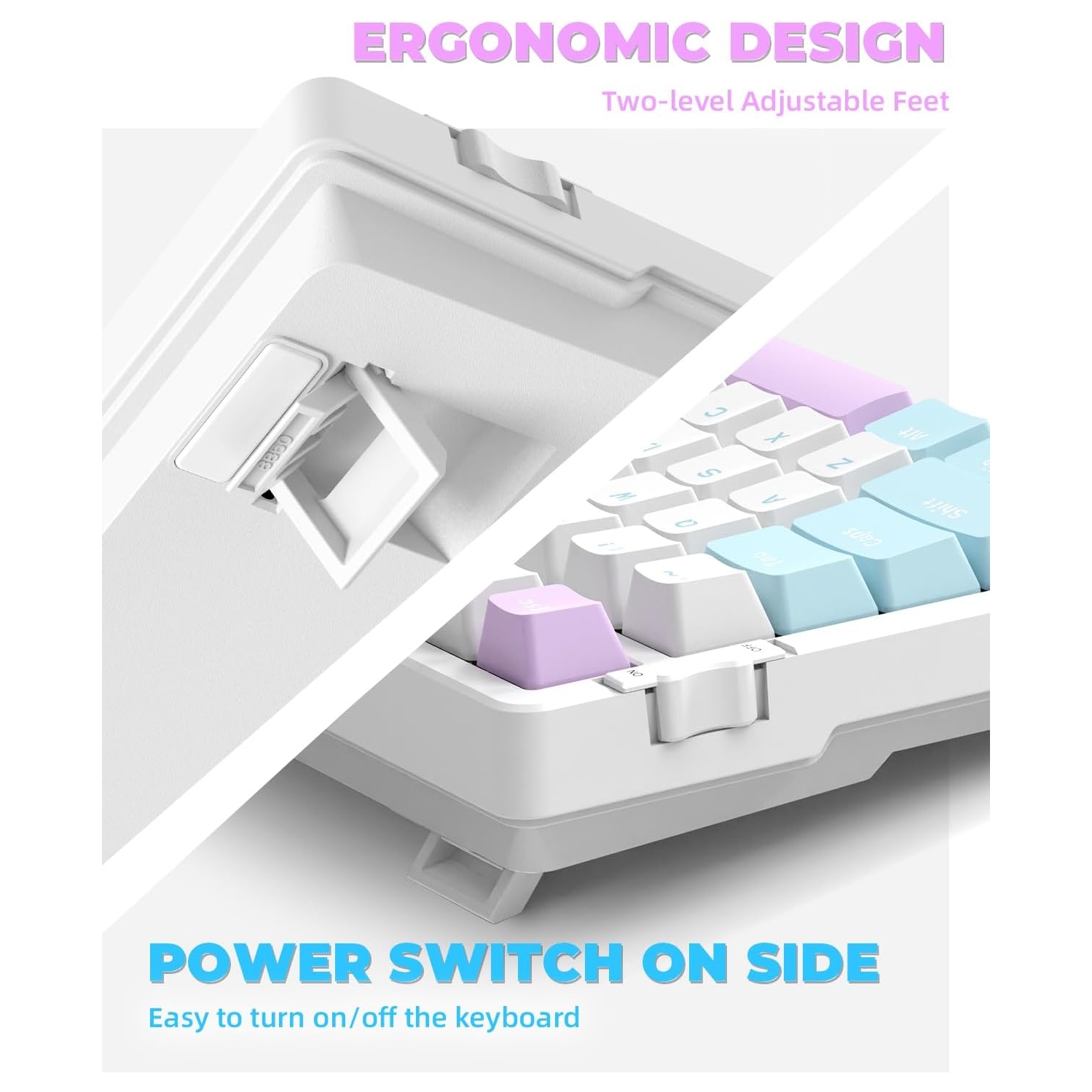 Wireless Mechanical Keyboard, Dual Mode 2.4G/BT5.0 2-in-1 Receiver, 100 Keys Hot Swappable Red Switches Gaming Keyboard with Number Pad for PC