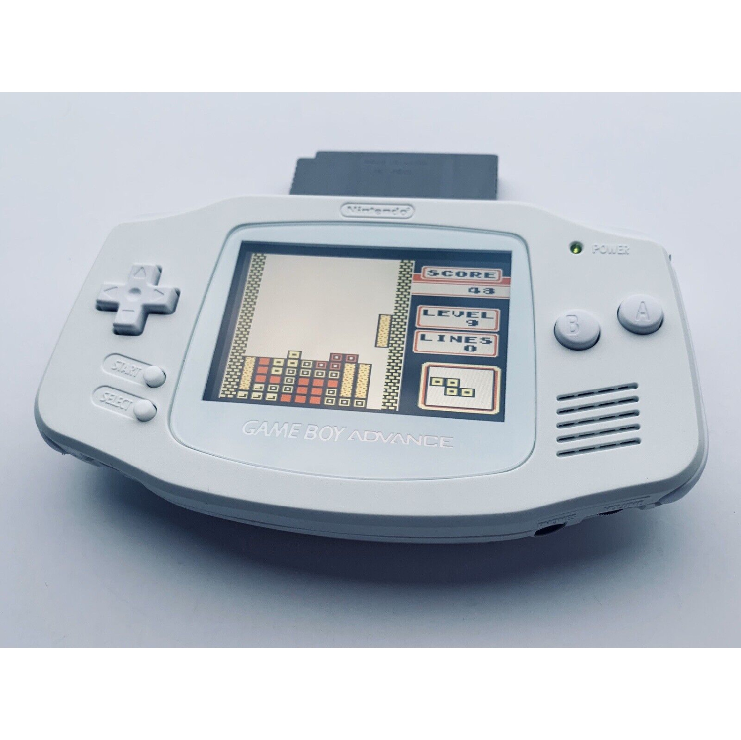 Authentic Refurbished Excellent Nintendo Gameboy Advance GBA White Handheld Gaming BACKLIT IPS And USB-C Rechargeable Battery