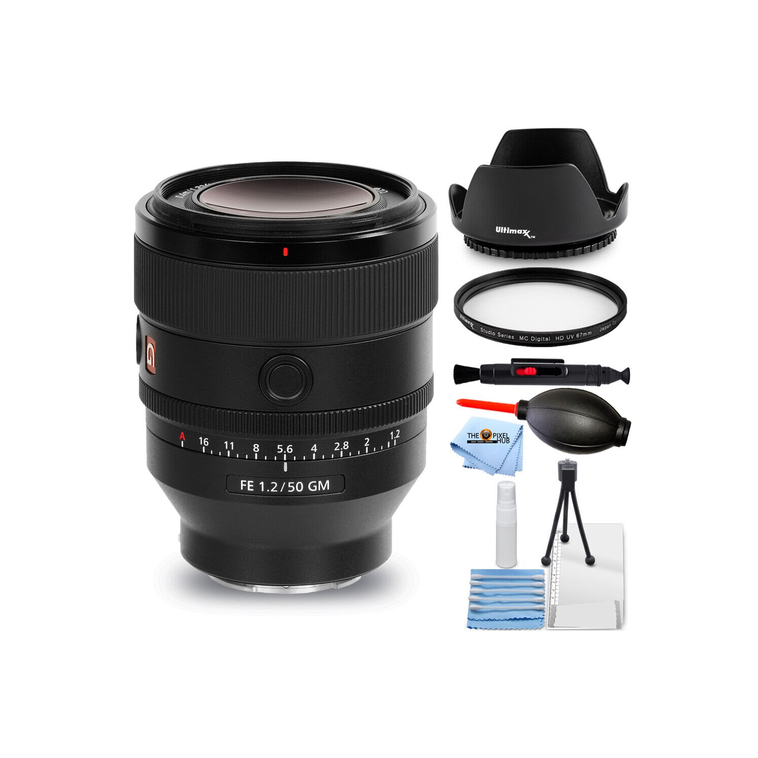 Sony FE 50mm f/1.2 GM Lens SEL50F12GM - 7PC Accessory Bundle