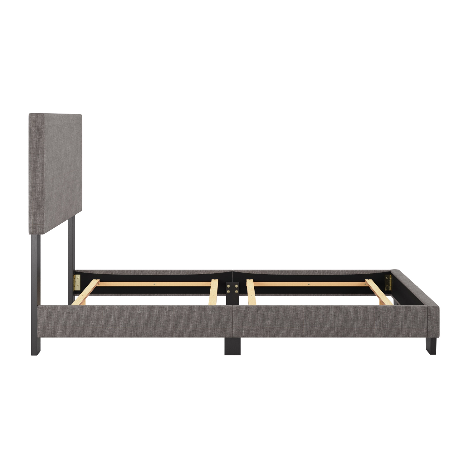 Amber & Emily Luna Modern Fabric Single Bed in Dark Grey