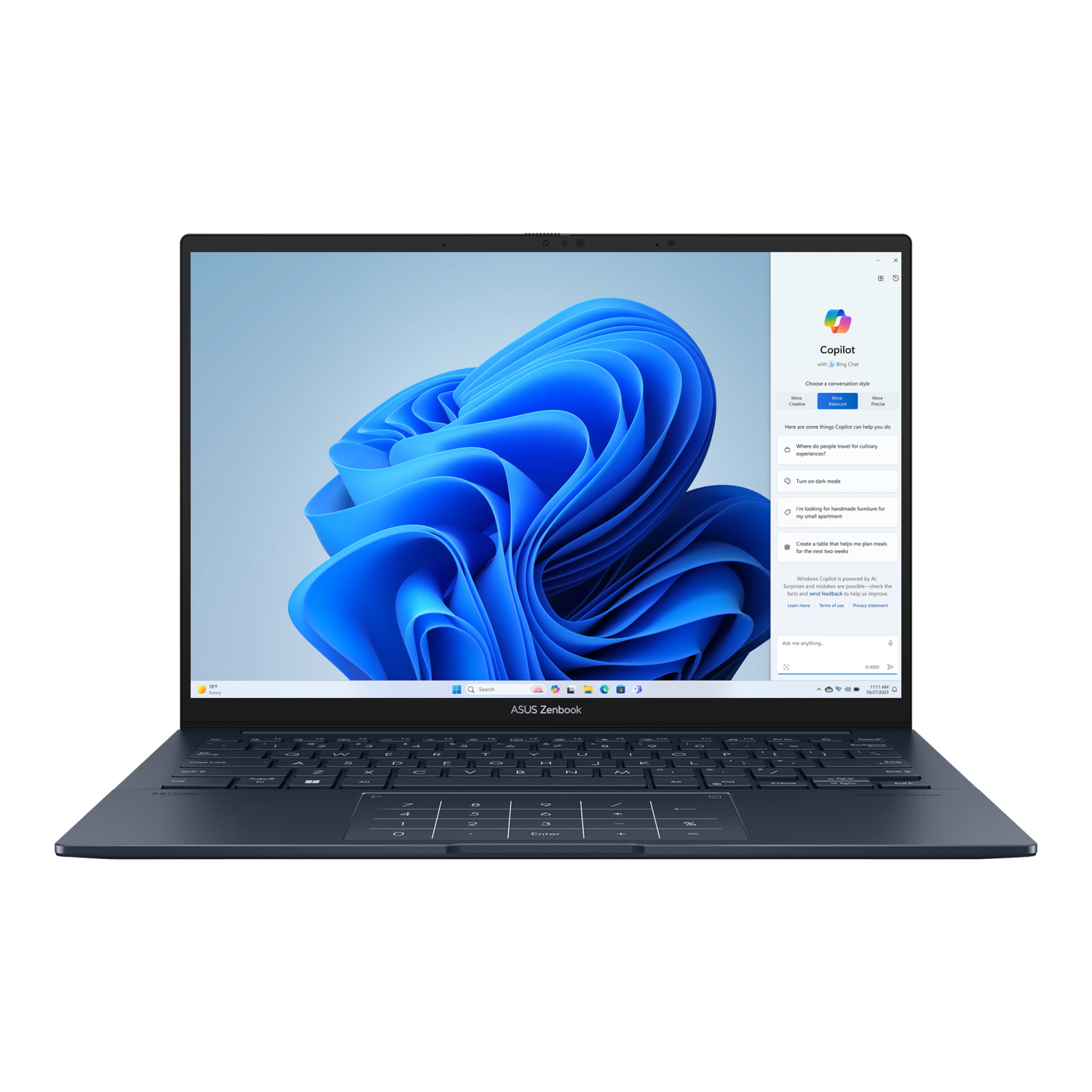 ASUS ZenBook 14 OLED Laptop, 14” OLED 3K Touch Display, Intel Core Ultra 5 125H CPU, Intel Arc Graphics, 16GB RAM, 512GB PCIe SSD, Windows 11 Home, Ponder Blue, UX3405MA-DS51T-CA