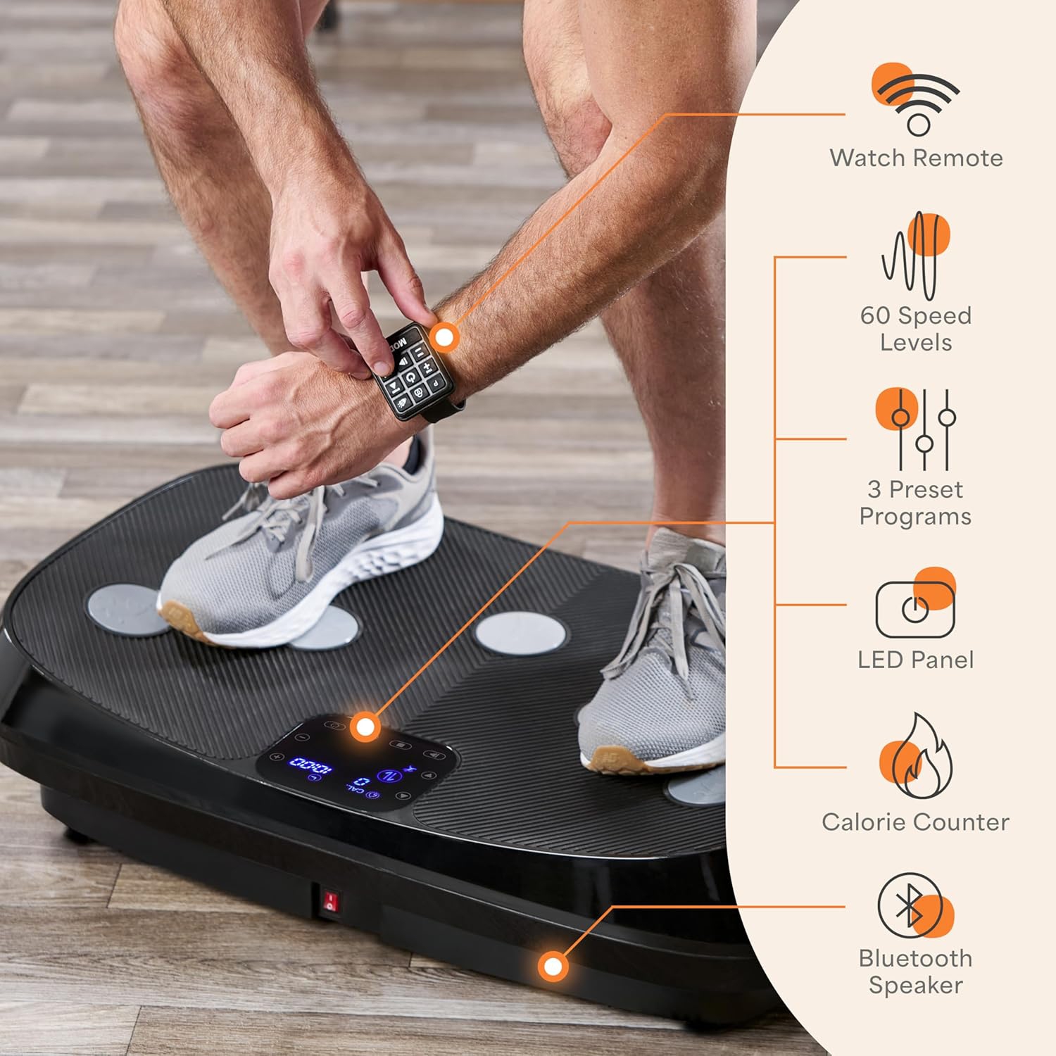 LifePro Rumblex 4D Vibration Plate Exercise Machine – Triple-Motor Oscillation, Linear & Pulsation | Whole-Body Vibrating Plate for Fitness, Weight