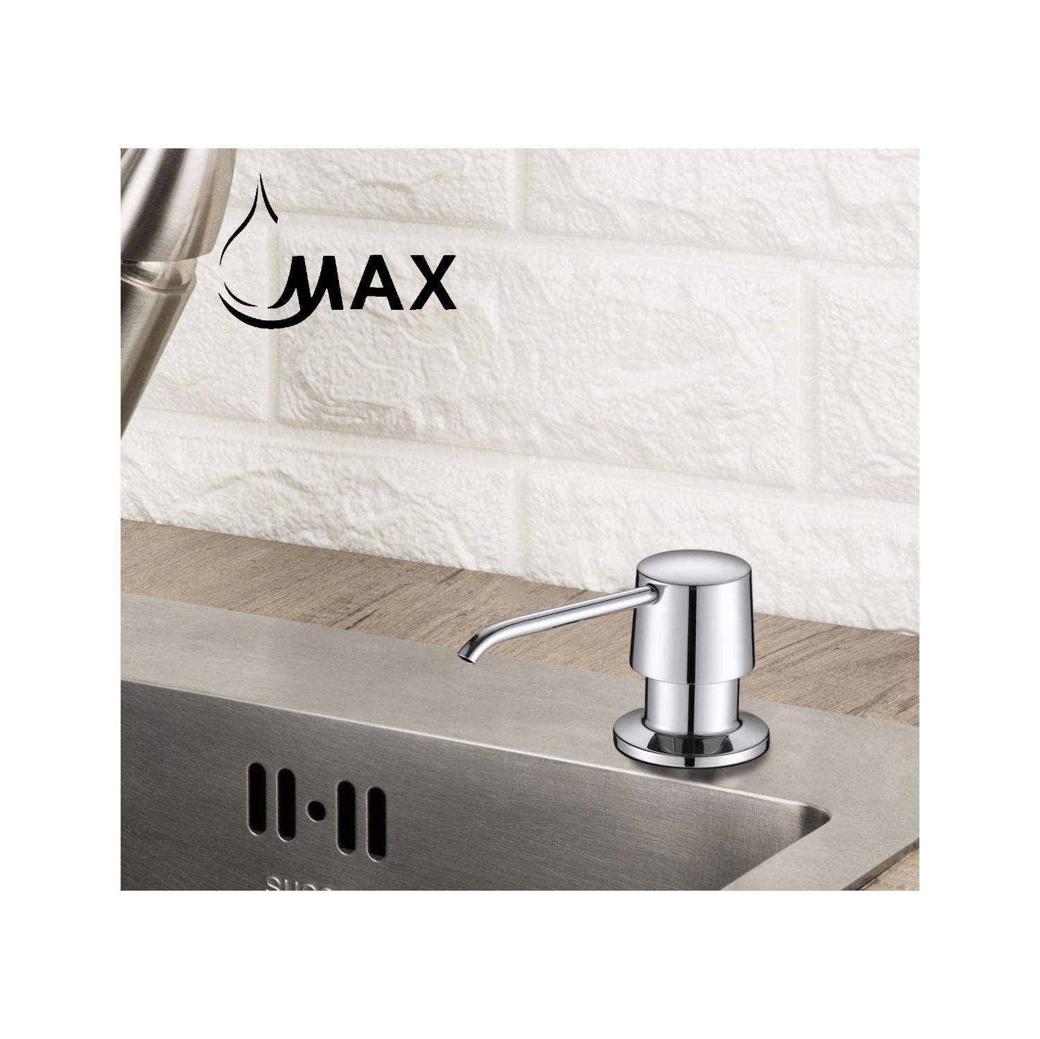 MAX Faucets distributeur de savon et de lotion fini chromé