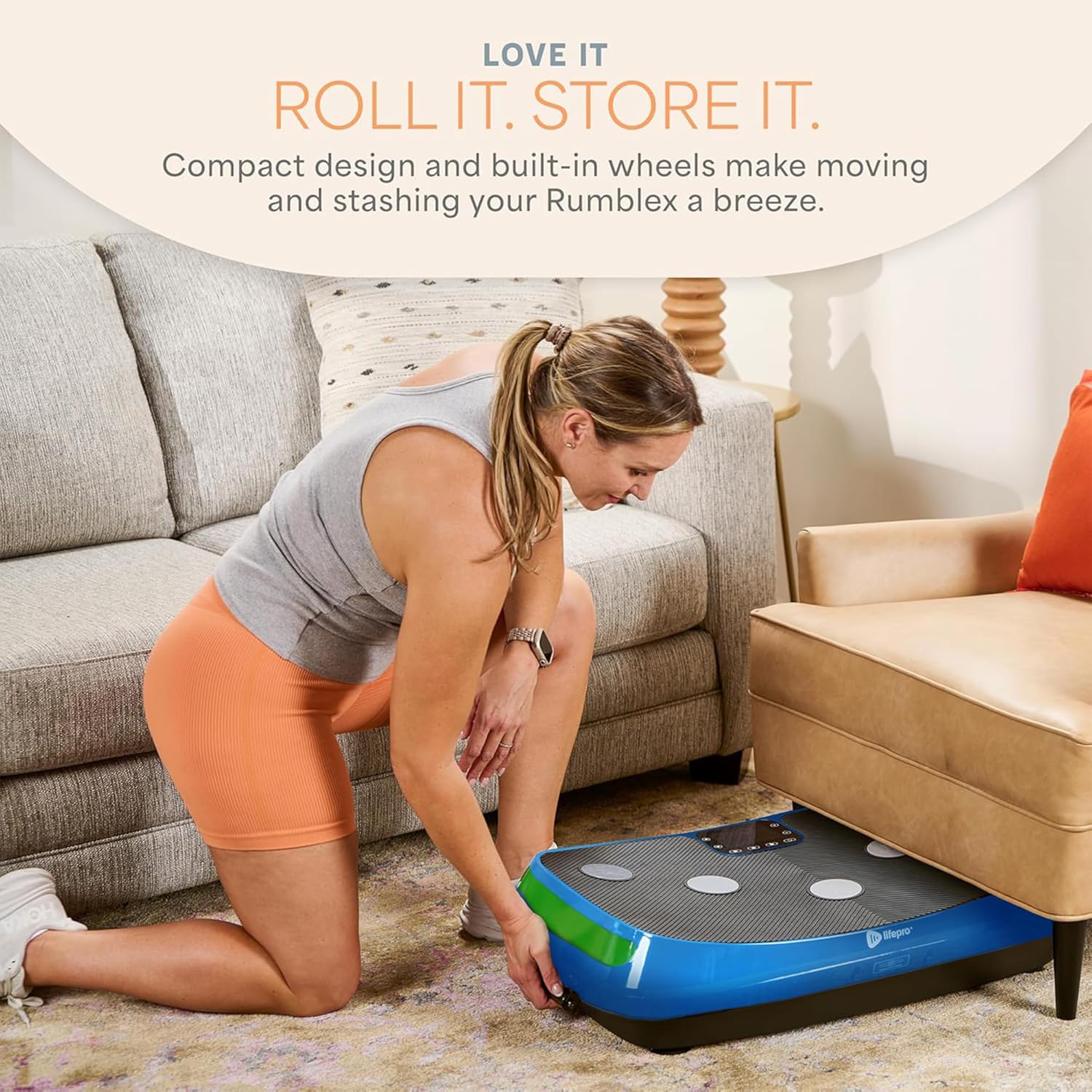 LifePro Rumblex 4D Vibration Plate Exercise Machine – Triple-Motor Oscillation, Linear & Pulsation | Whole-Body Vibrating Plate for Fitness, Weight