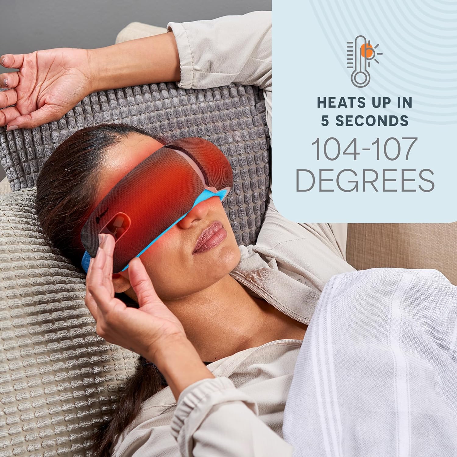 Lifepro Eye Massager: Headache Relief Device with Heat, Vibration, and Bluetooth Music - Smart Eye Massager for Migraines