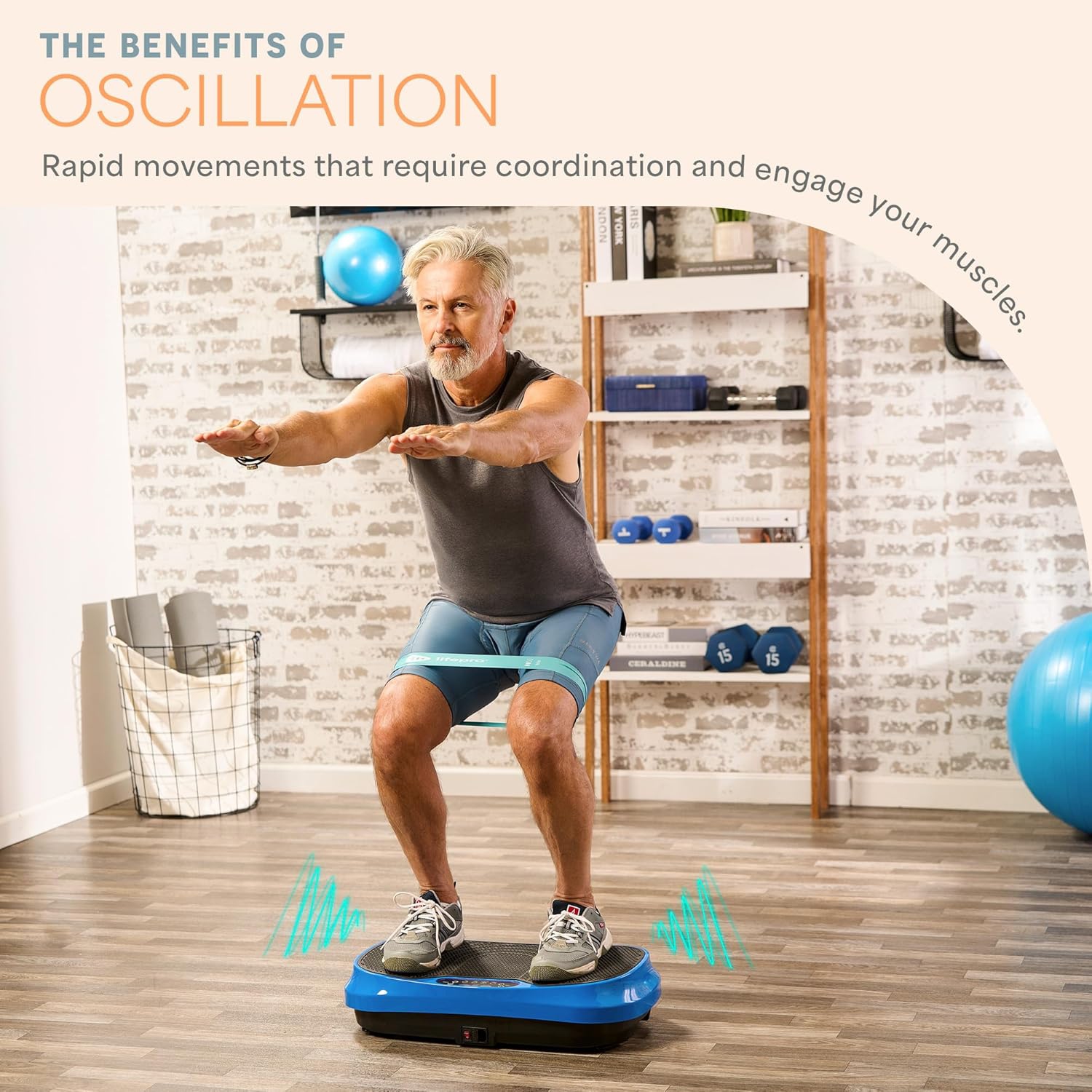 Lifepro Waver Mini Vibration Plate Exercise Machine – Whole Body Vibrating Platform for Weight Loss, Muscle Toning & Lymphatic Drainage – 99 Speeds,