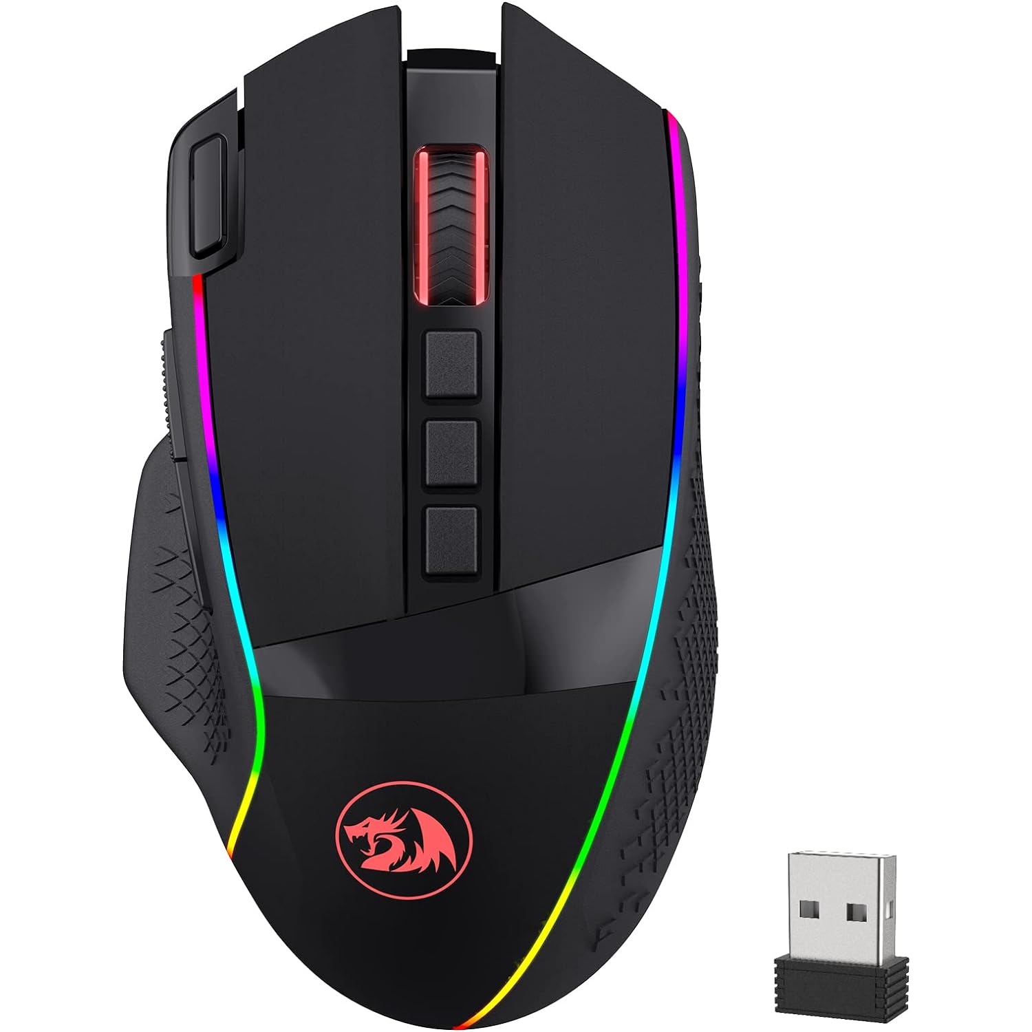 Redragon M991 Wireless Gaming Mouse, 19000 DPI Wired/Wireless Gamer Mouse with Professional Sensor, Durable Power Capacity, Customizable Macro and RGB Backlight for PC/Mac/Laptop