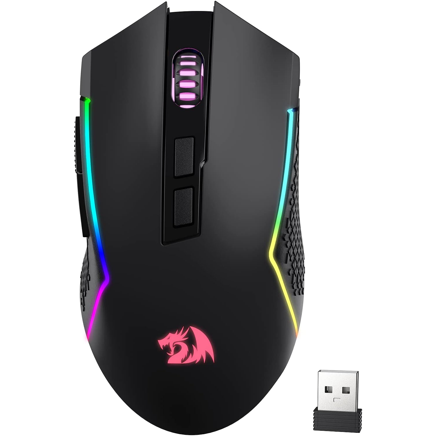Redragon M693 Wireless Gaming Mouse, 8000 DPI Wired/Wireless Gamer Mouse w/ 3-Mode Connection, BT & 2.4G Wireless, 7 Macro Buttons, Durable Power Capacity for PC/Mac/Laptop