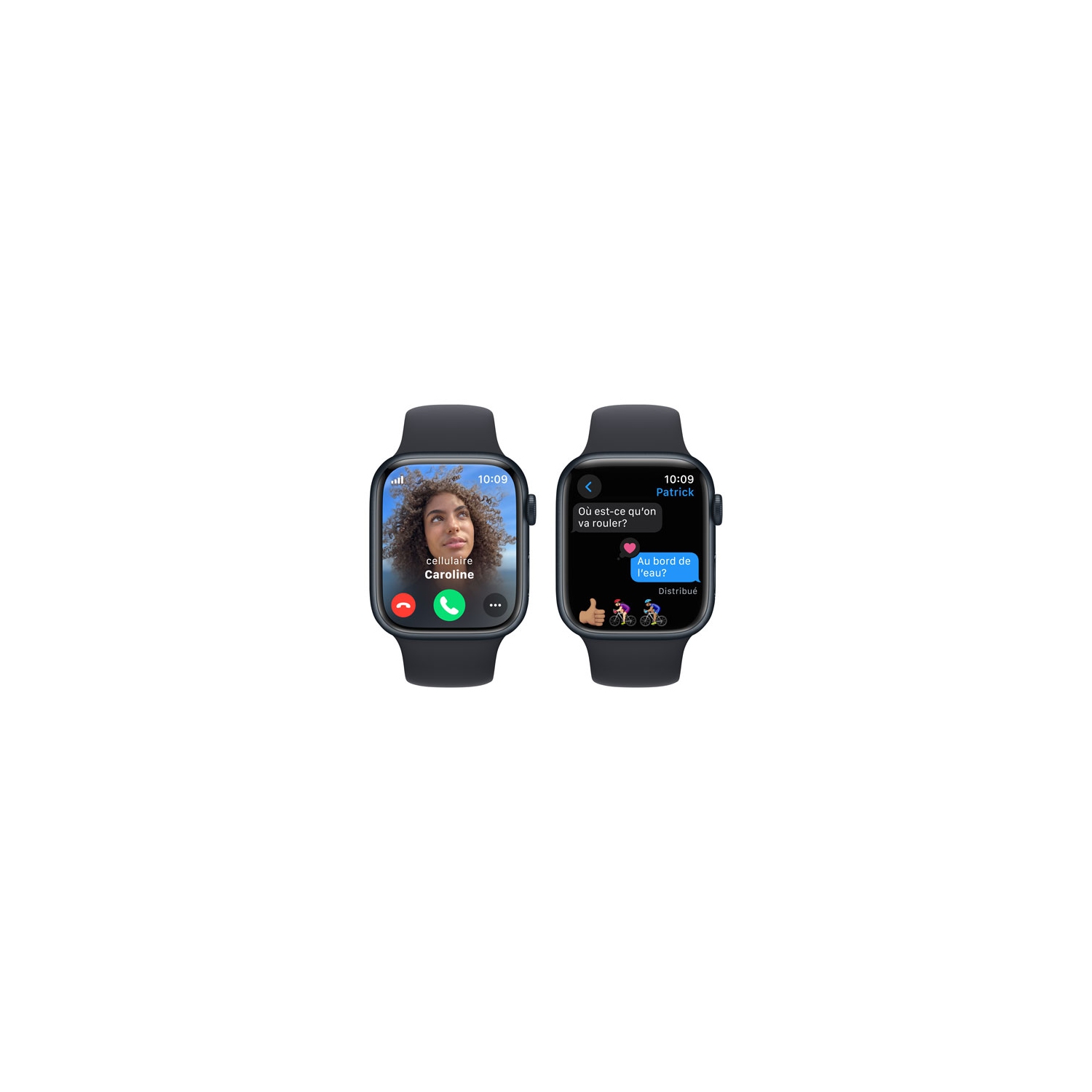 Refurbished - Apple Watch Series 9 (GPS + Cellular) 45mm Midnight Aluminum Case with Midnight Sport Band - Small / Medium
