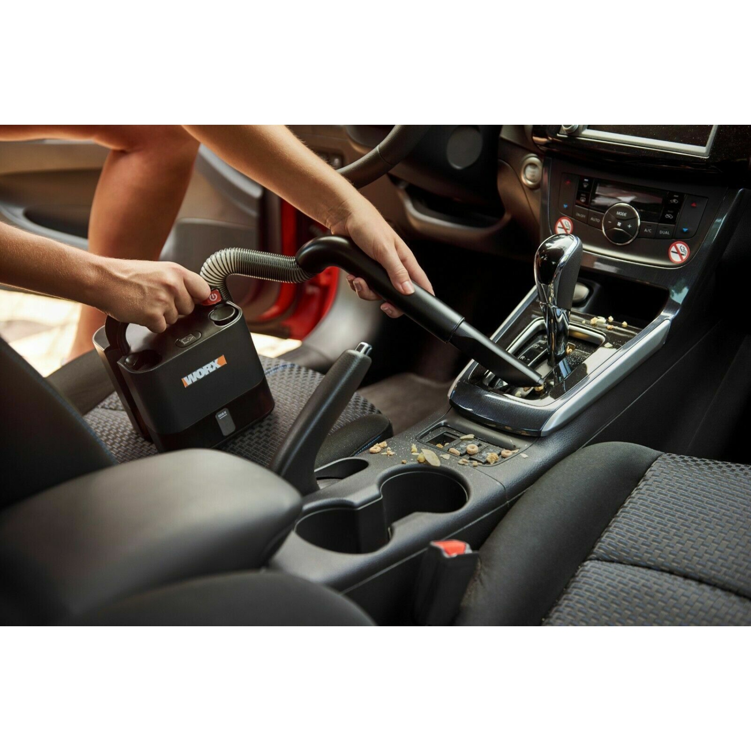 Worx WX030L 20V Power Share Cube Vac Cordless Compact Vacuum with Flex Hose and 2 Suction Speeds