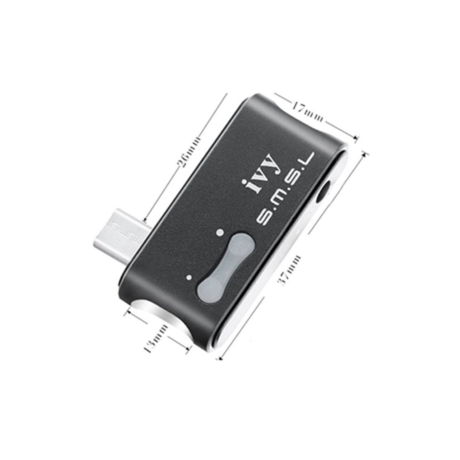 SMSL IVY DAC MINI Portable Audio Digital to Analog Converter, AMP Headphones Amplifier USB Input Support OTG only for Android Cellphones Black