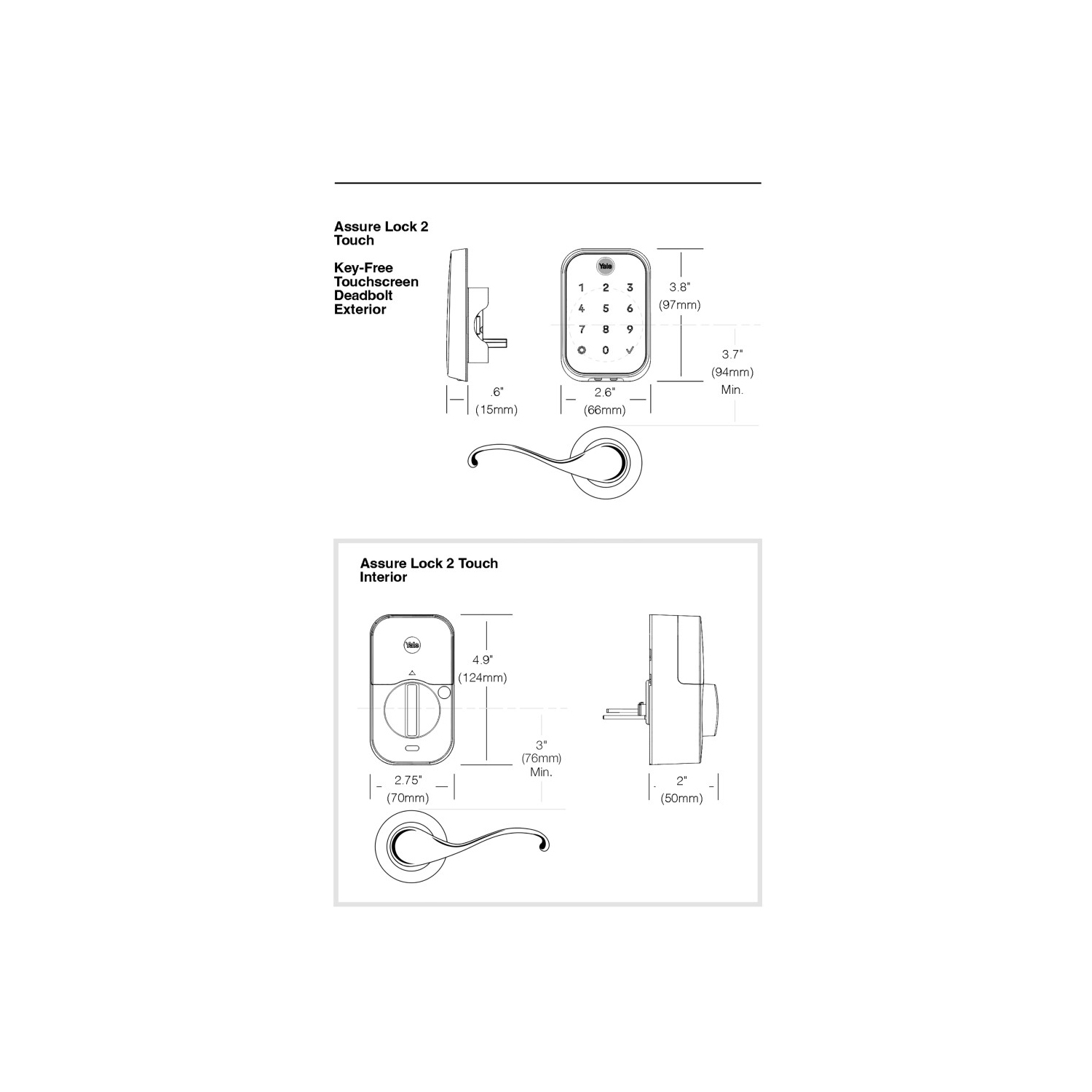 Yale Assure Lock 2 Touch with Wi-Fi - Key-Free - Oil Rubbed Bronze