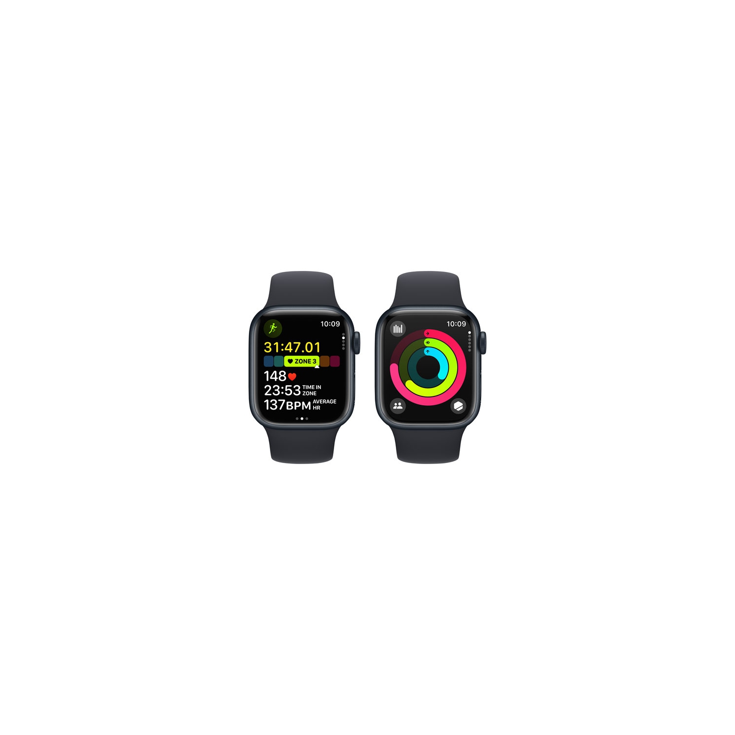 Remis à neuf - Apple Watch Series 9 (GPS + 41&nbsp;mm connectivité cellulaire) avec boîtier en aluminium minuit et bracelet sport minuit - petit/moyen