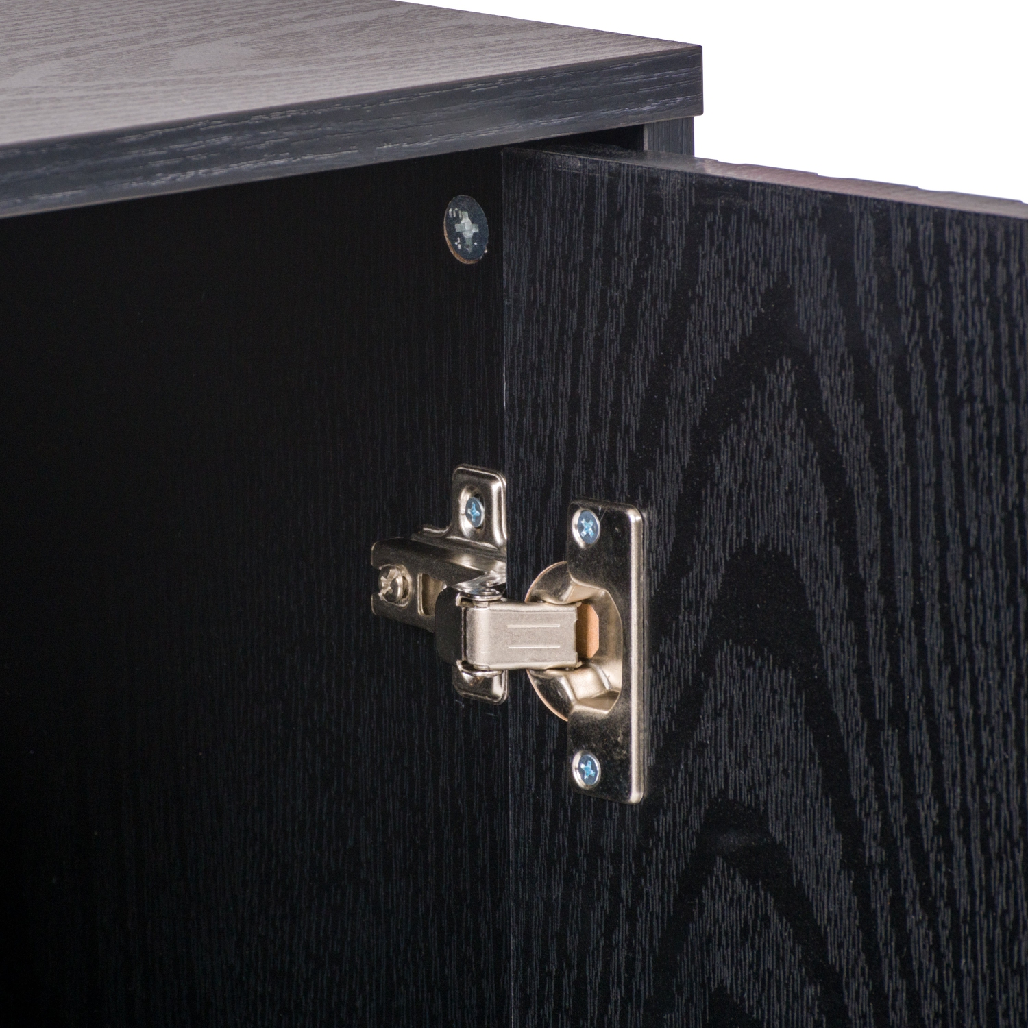 Buffet compact avec buffet noir Leander d'Amber & Emily