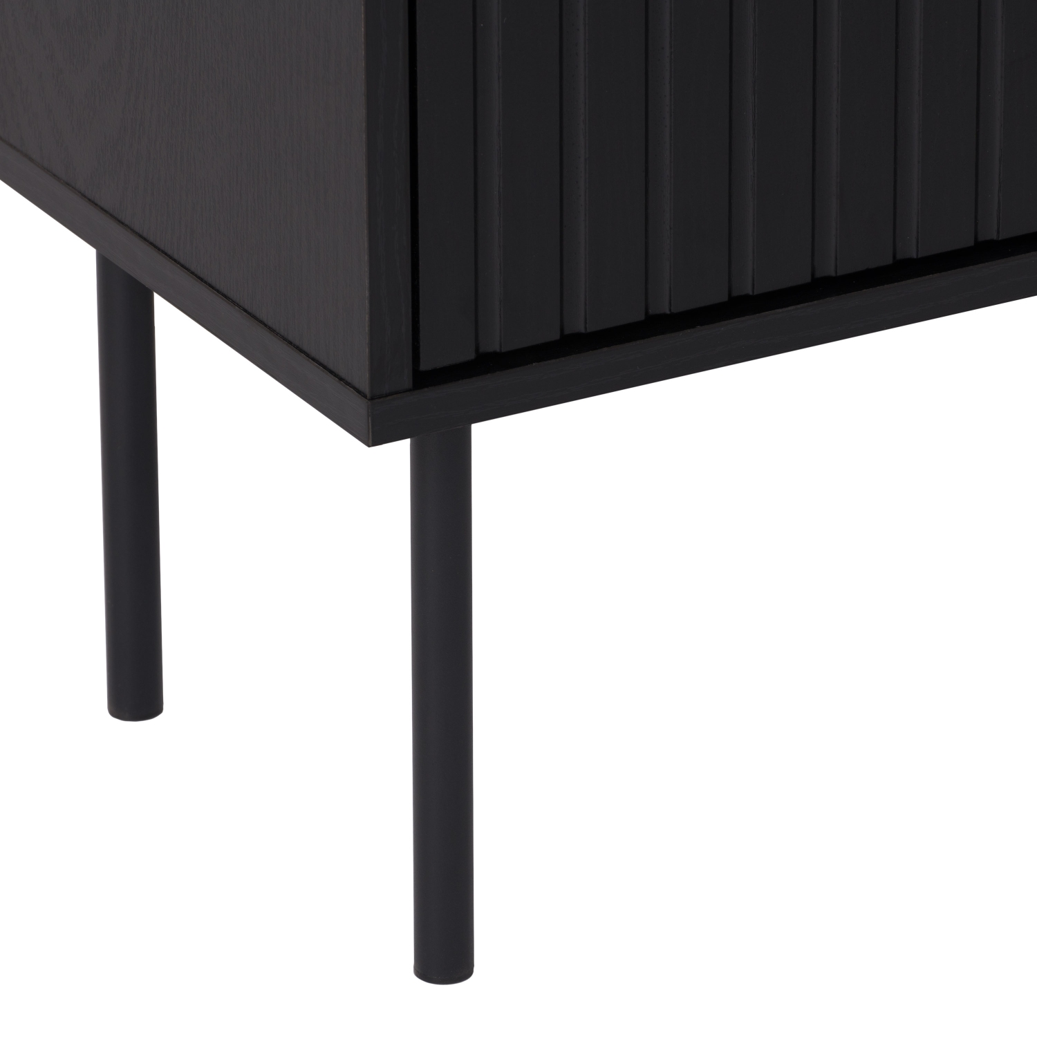 Buffet compact avec buffet noir Leander d'Amber & Emily