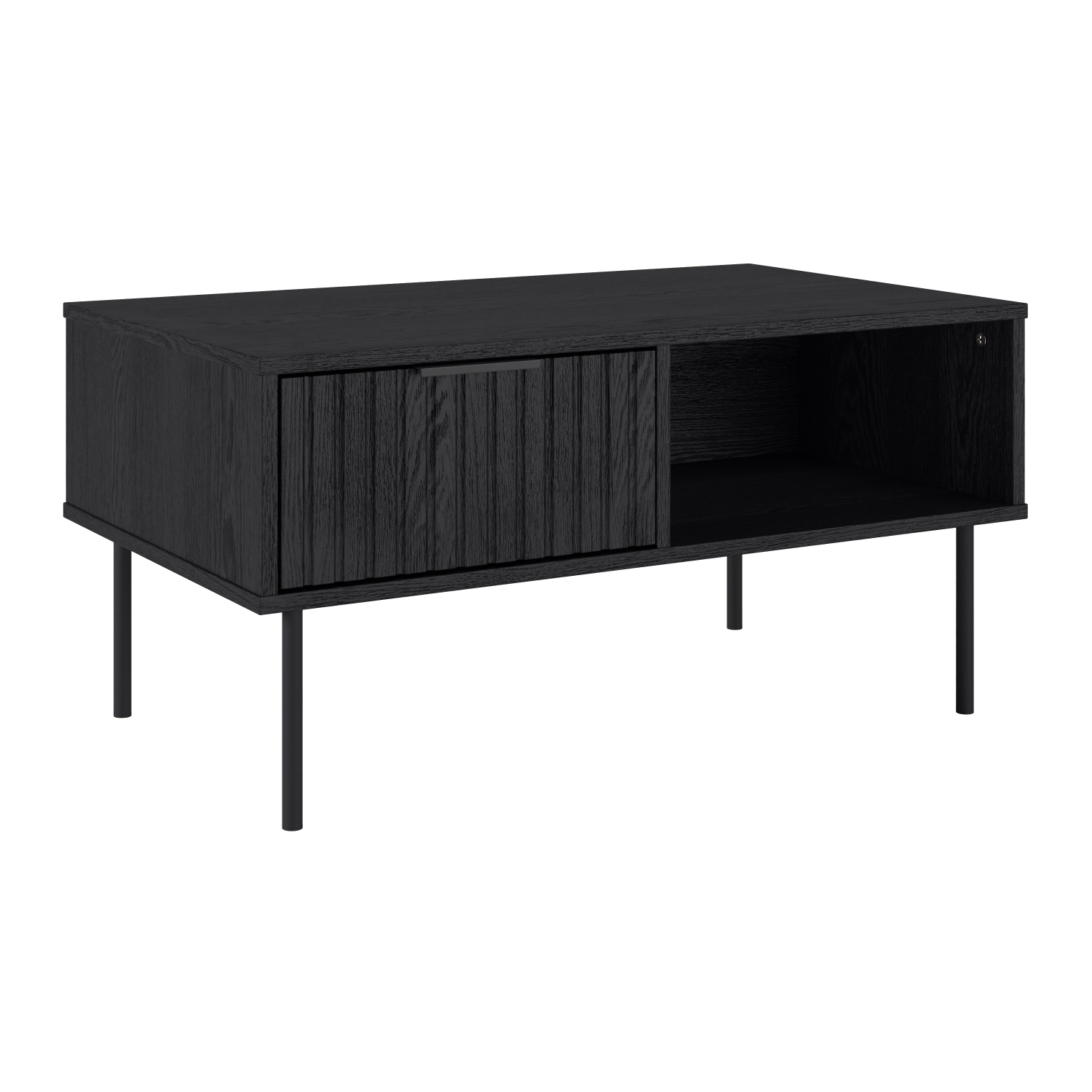 Amber & Emily Leander Black Fluted Coffee Table