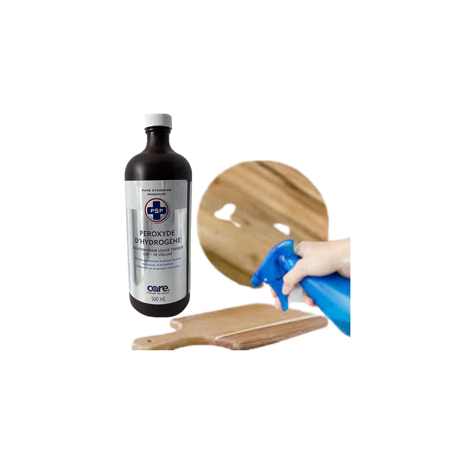 PSP Hydrogen Peroxide 3% USP Sterilization Solution H2O2 Skin Disinfectant