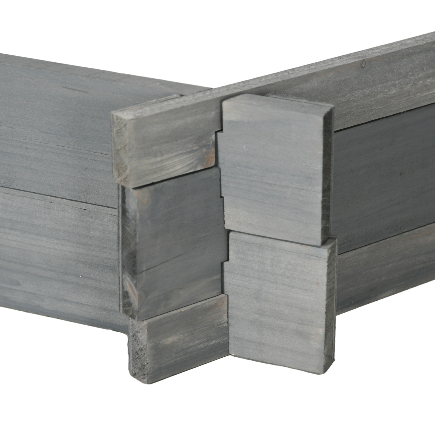 Lit de jardin surélevé sans vis 39 x 36 po Outsunny, jardinière hexagonale, jardin d'herbes pour légumes, fleurs, gris