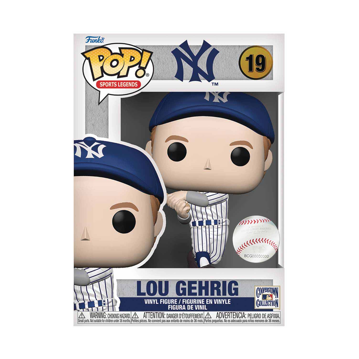 Pop Sports MLB Baseball 3.75 Inch Action Figure - Lou Gehrig #19