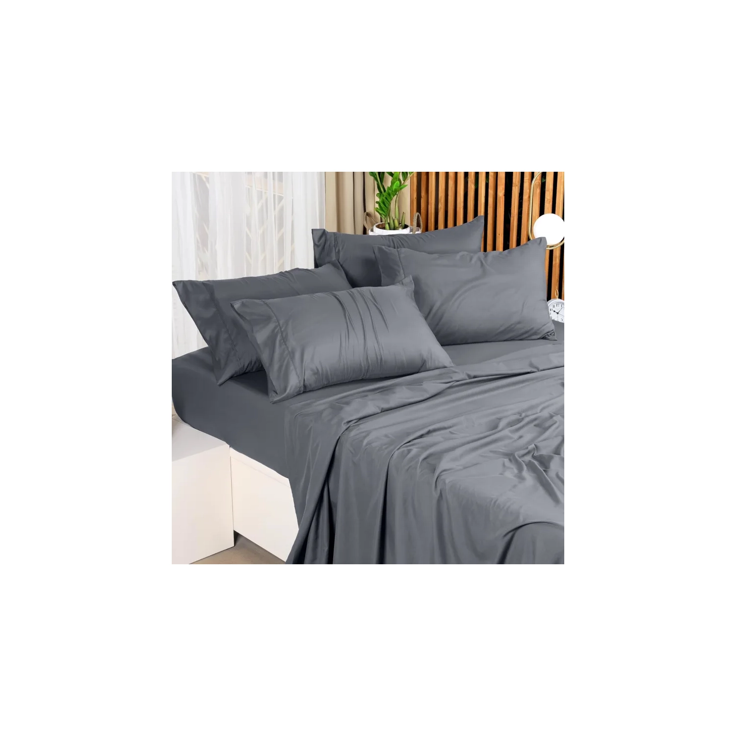 Soft Brushed Microfiber 4 Piece Queen Bedding Set - Shrinkage & Fade Resistant - Easy Care